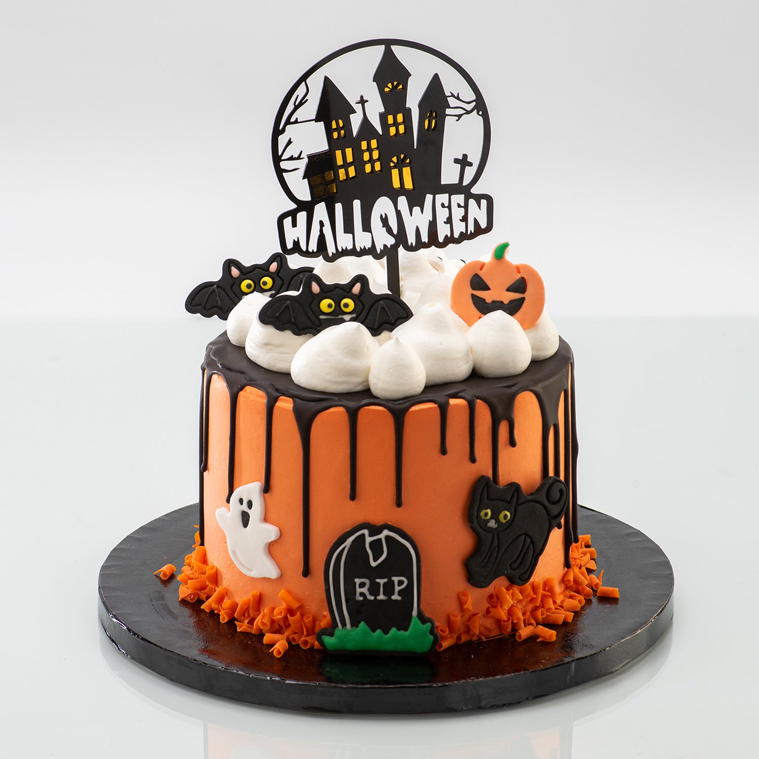 CAKE TOPPER HALLOWEEN ENCHANTED HOUSE 2 COLOURS 15.5X9.5CM