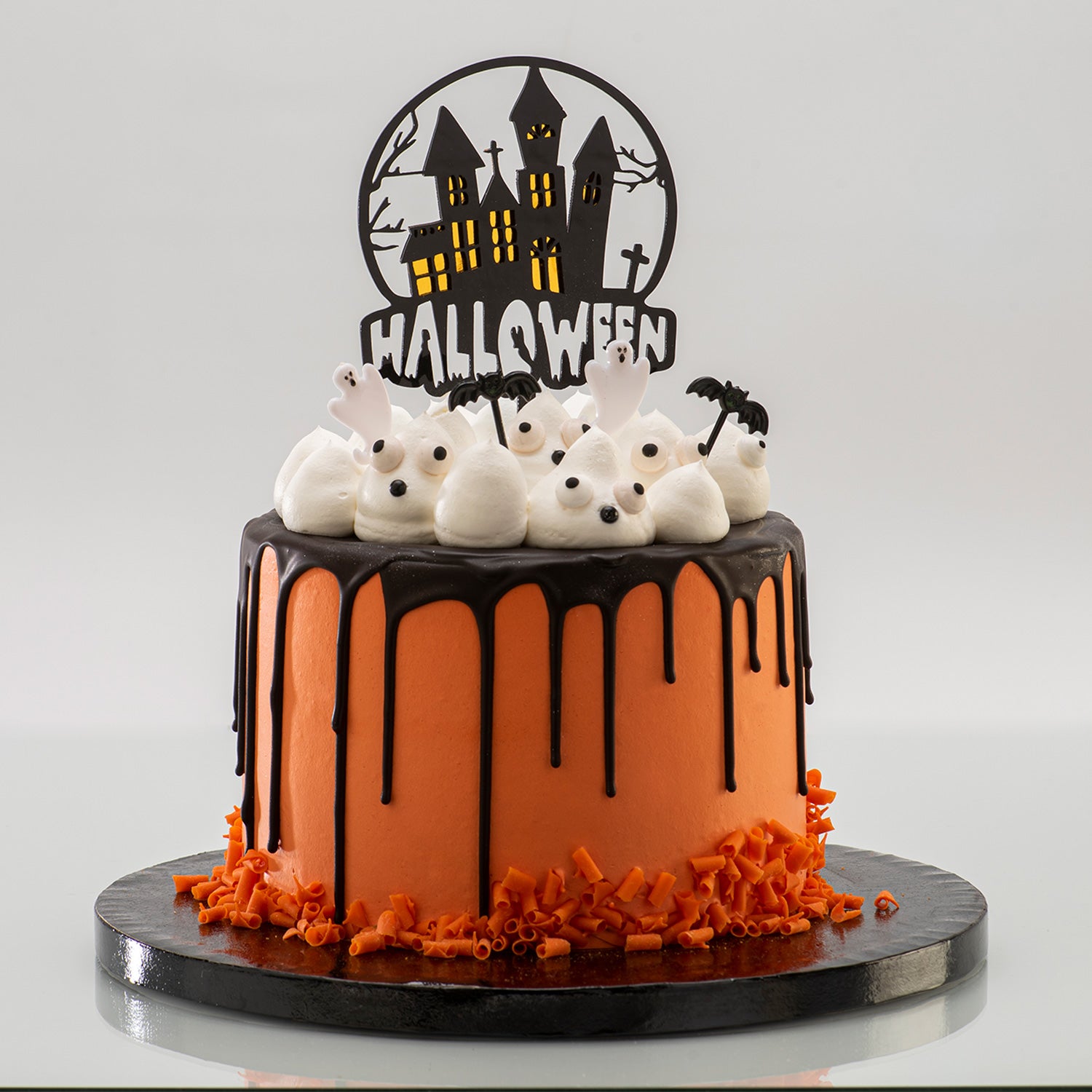 CAKE TOPPER HALLOWEEN MAISON ENCHANTÉE 2 COULEURS 15.5X9.5CM