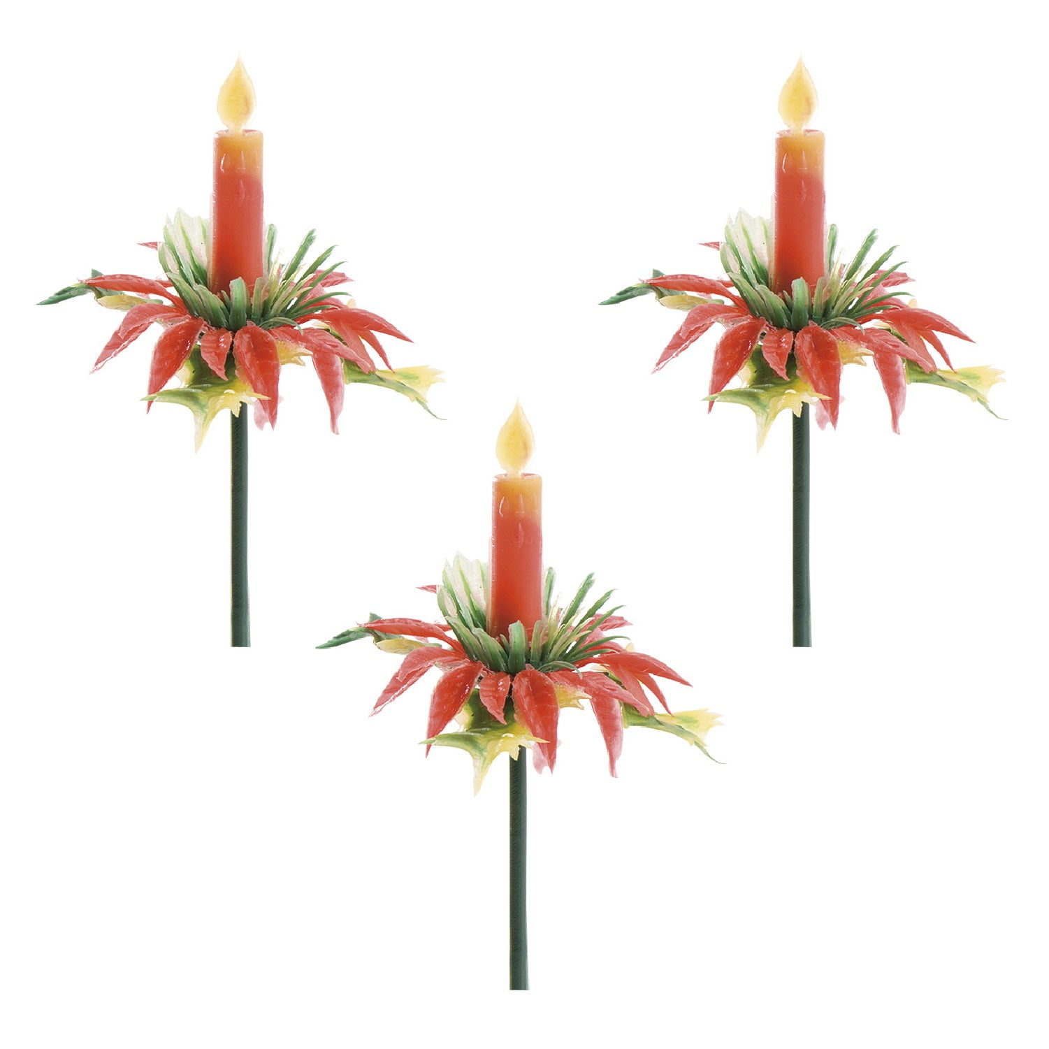 CAKE TOPPER FIGURA PLASTICO FLOR CON VELA 8CM 72UDS