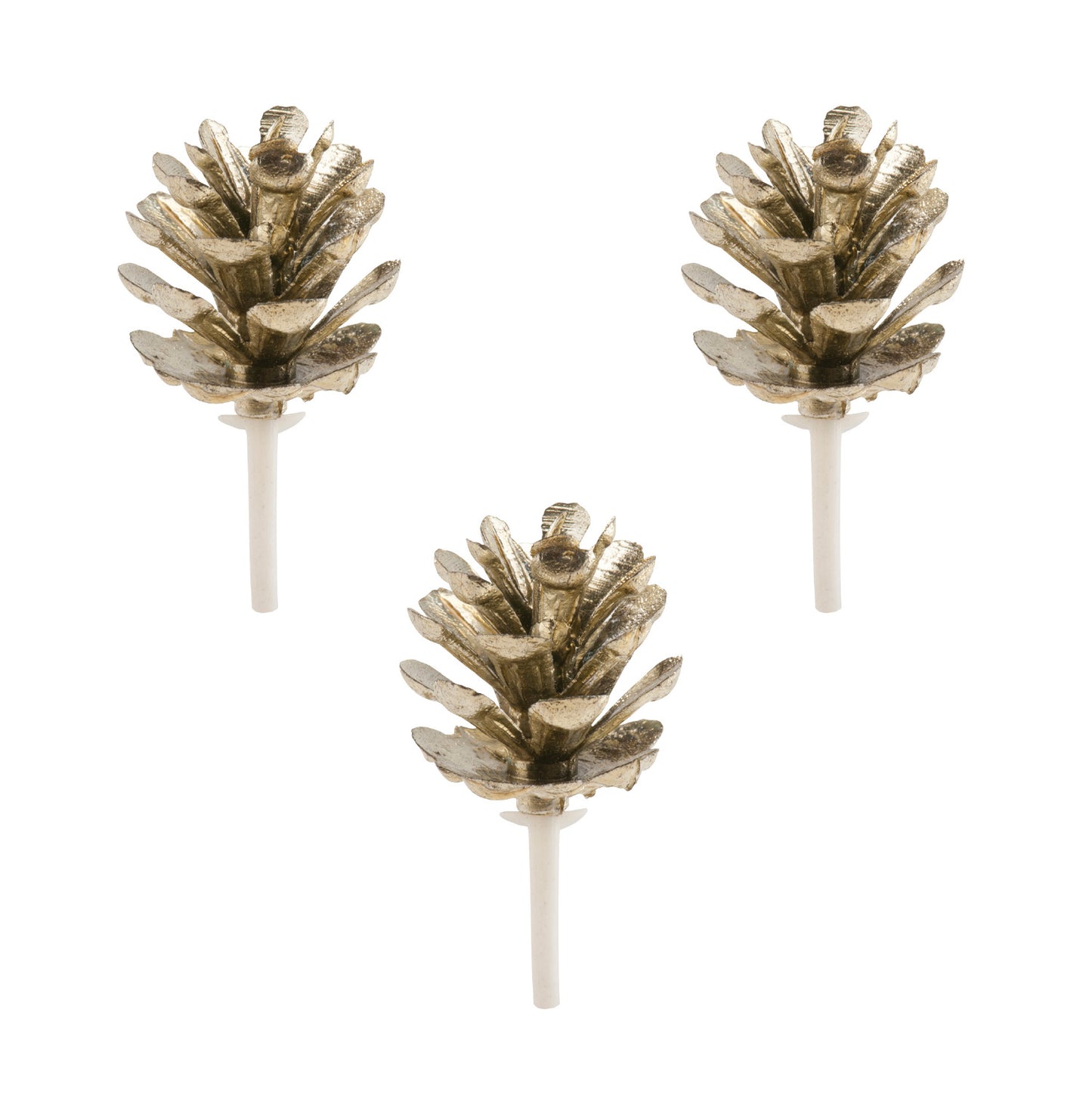 CAKE TOPPER FIGURA PLASTICO PIÑA DORADA 4CM 72UDS