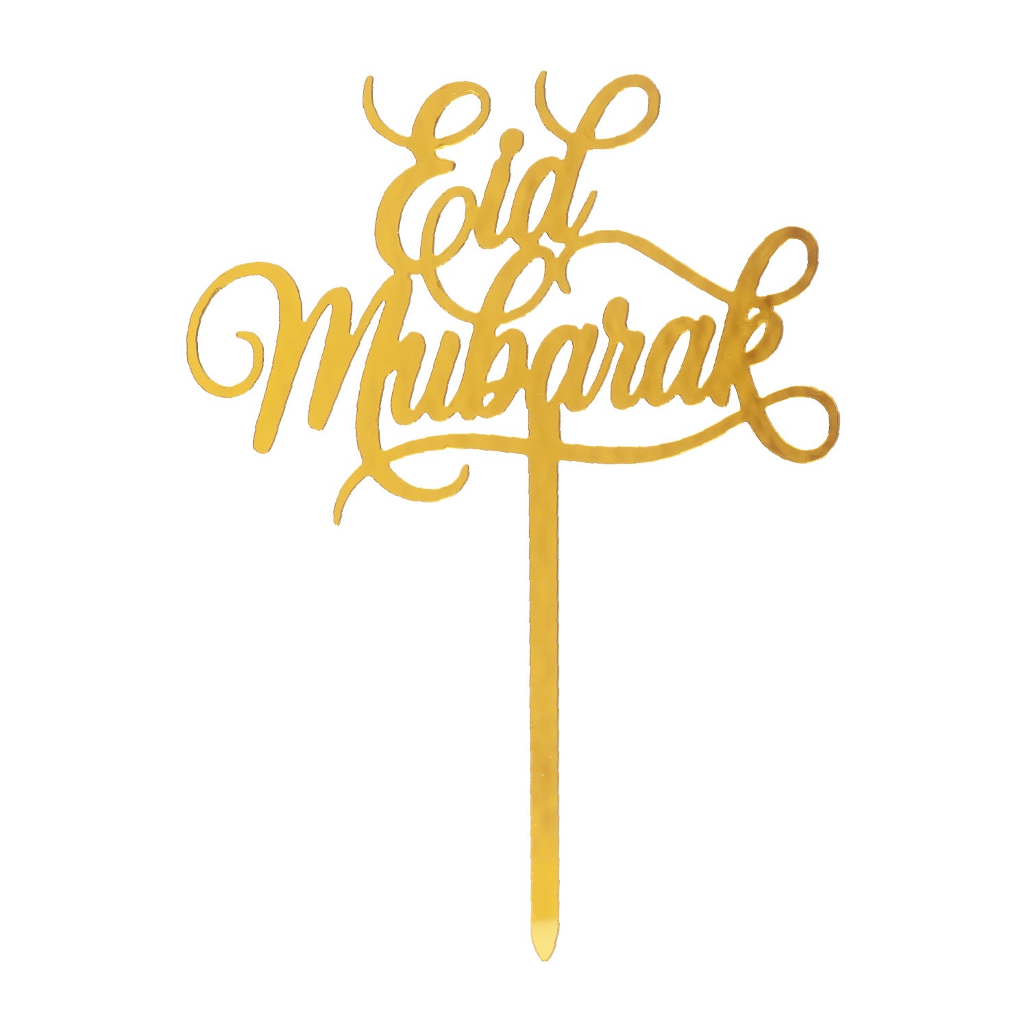 CAKE TOPPER DORATO EID MUBARAK 11X15,5CM