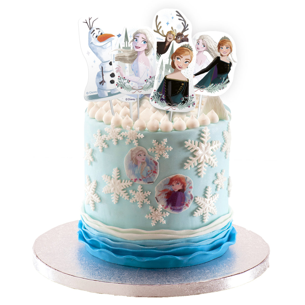 CAKE TOPPERS PAPEL FROZEN 8 MODELOS 16 UNIDADES