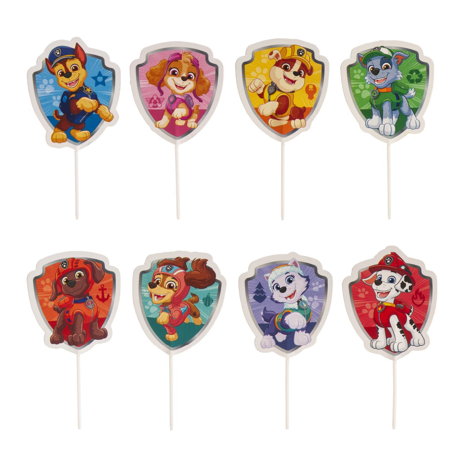 CAKE TOPPER PAPEL PAW PATROL  8 MODELOS 16 UNIDADES
