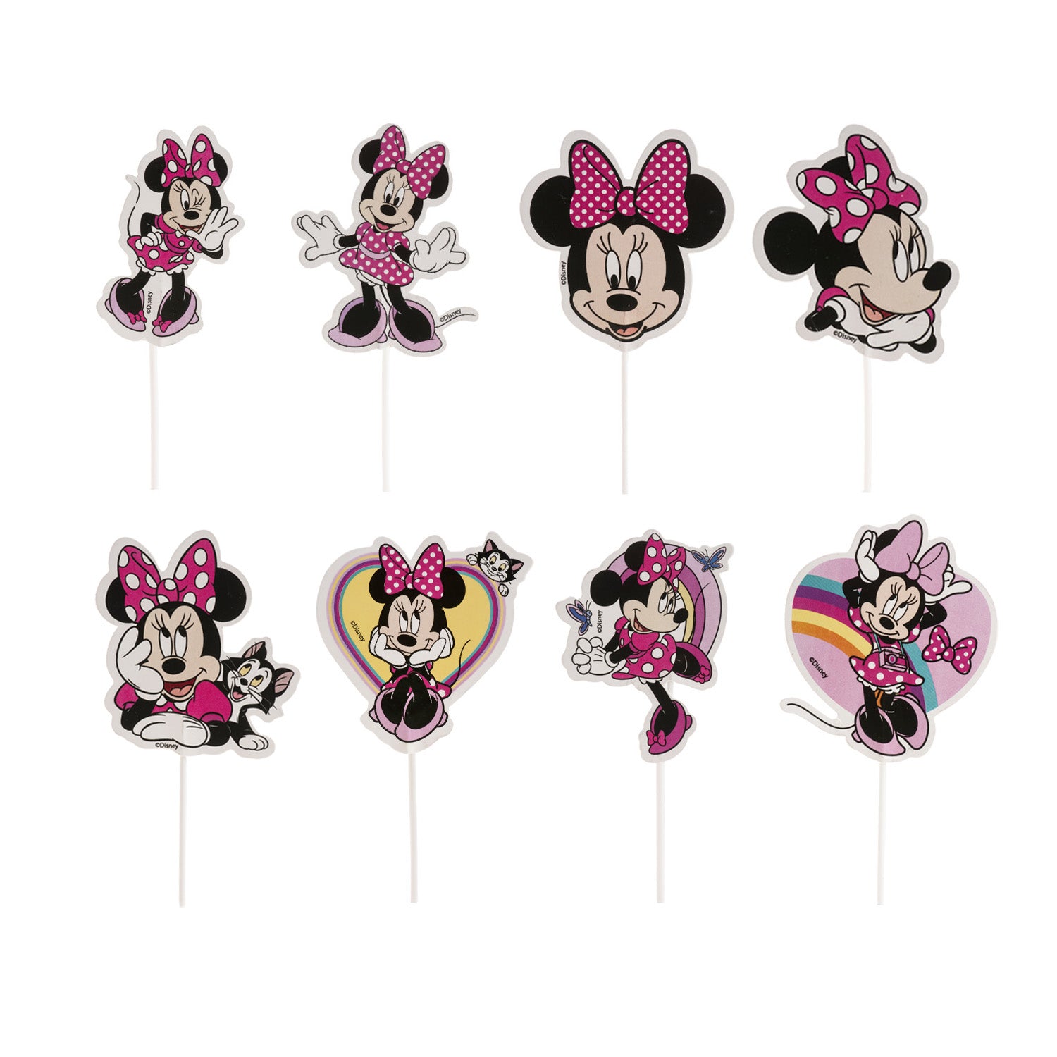 CAKE TOPPERS PAPER MINNIE 8 MODELS 16 UNITS