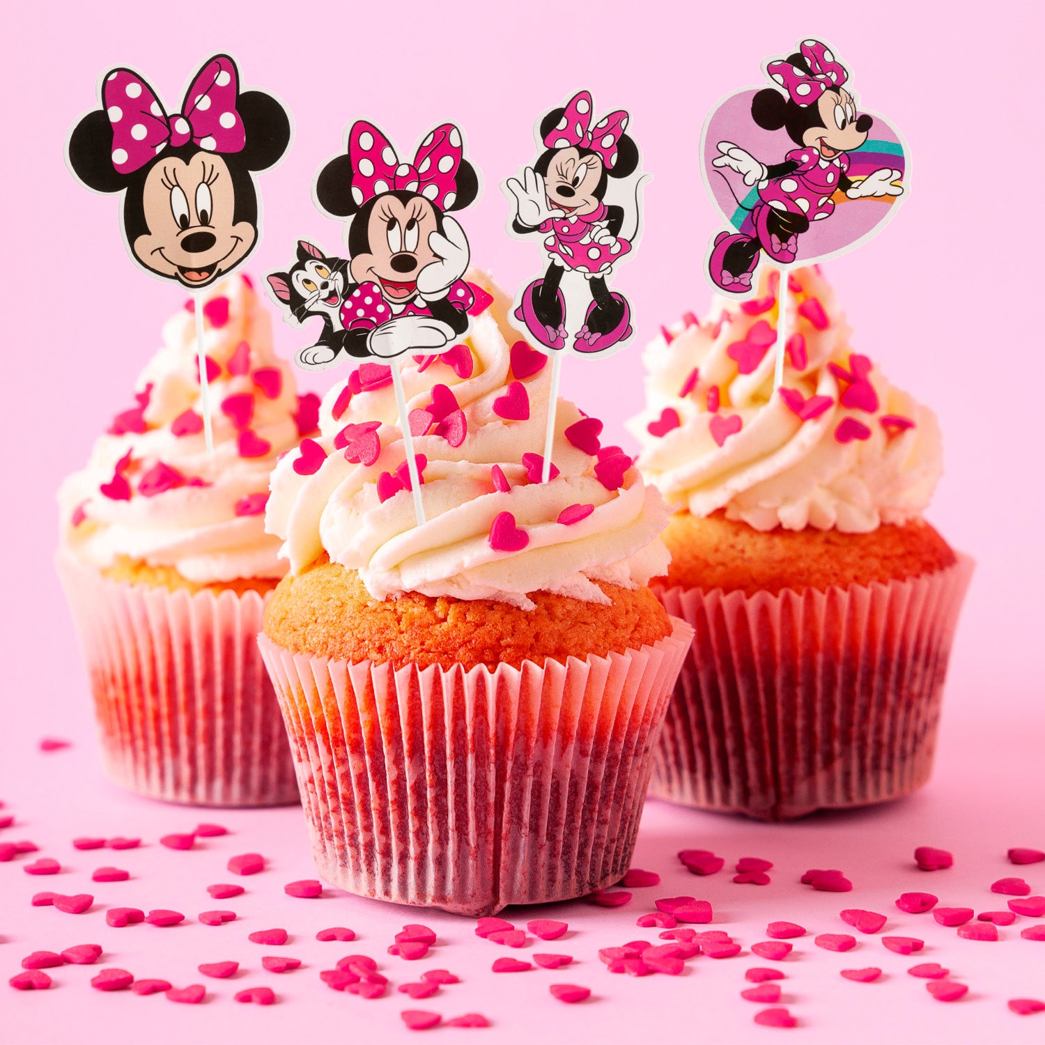 CAKE TOPPERS EN PAPIER MINNIE 8 MODÈLES 16 UNITÉS