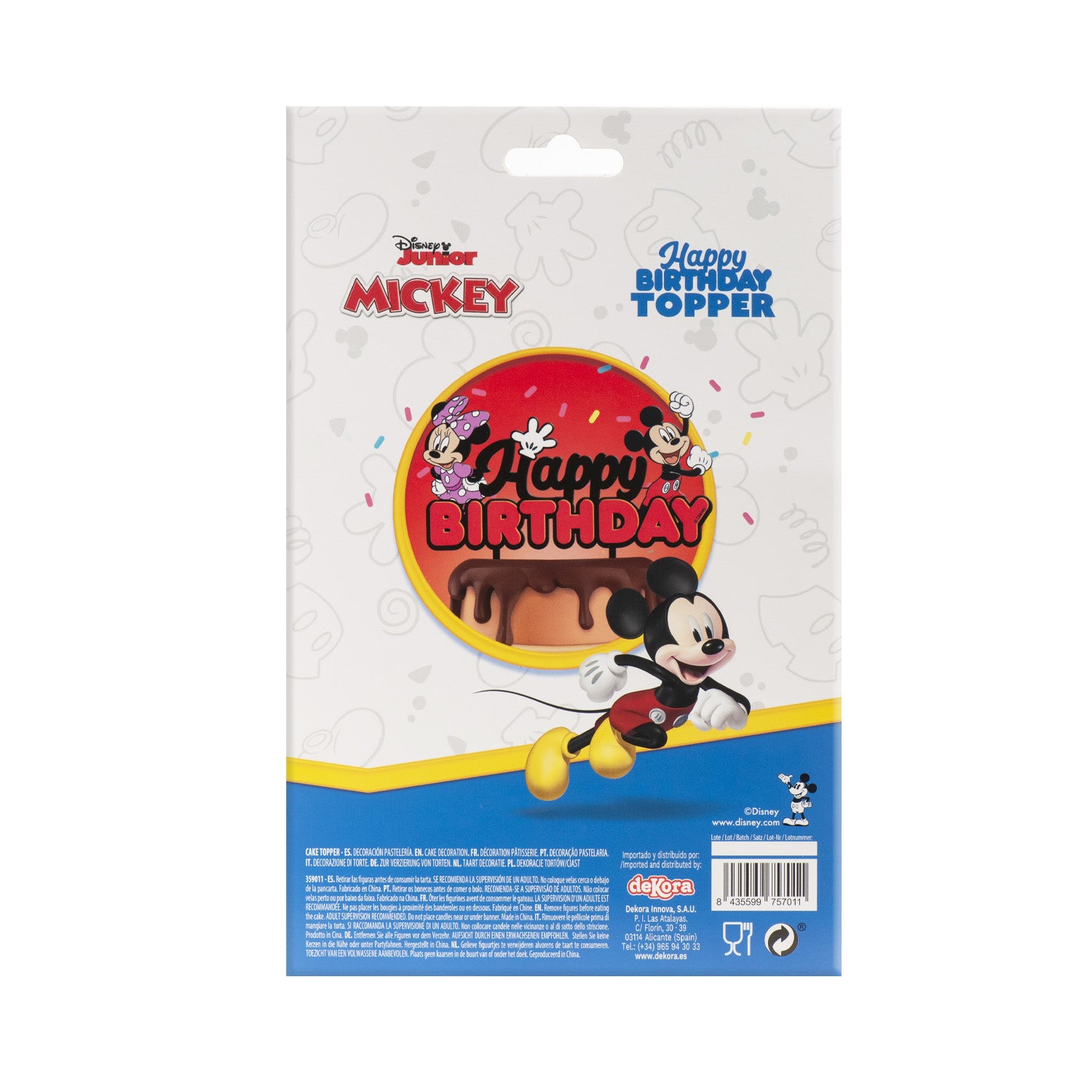 CAKE TOPPERS PAPER  MICKEY & MINNIE 17.5X15CM