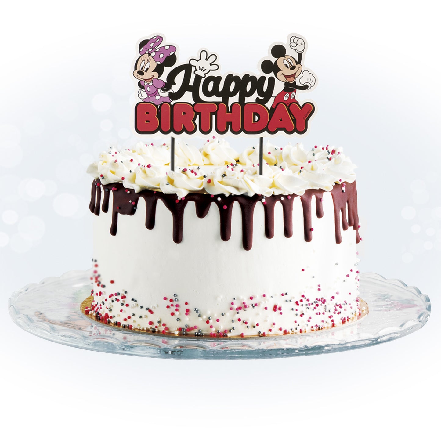 CAKE TOPPERS PAPER  MICKEY & MINNIE 17.5X15CM