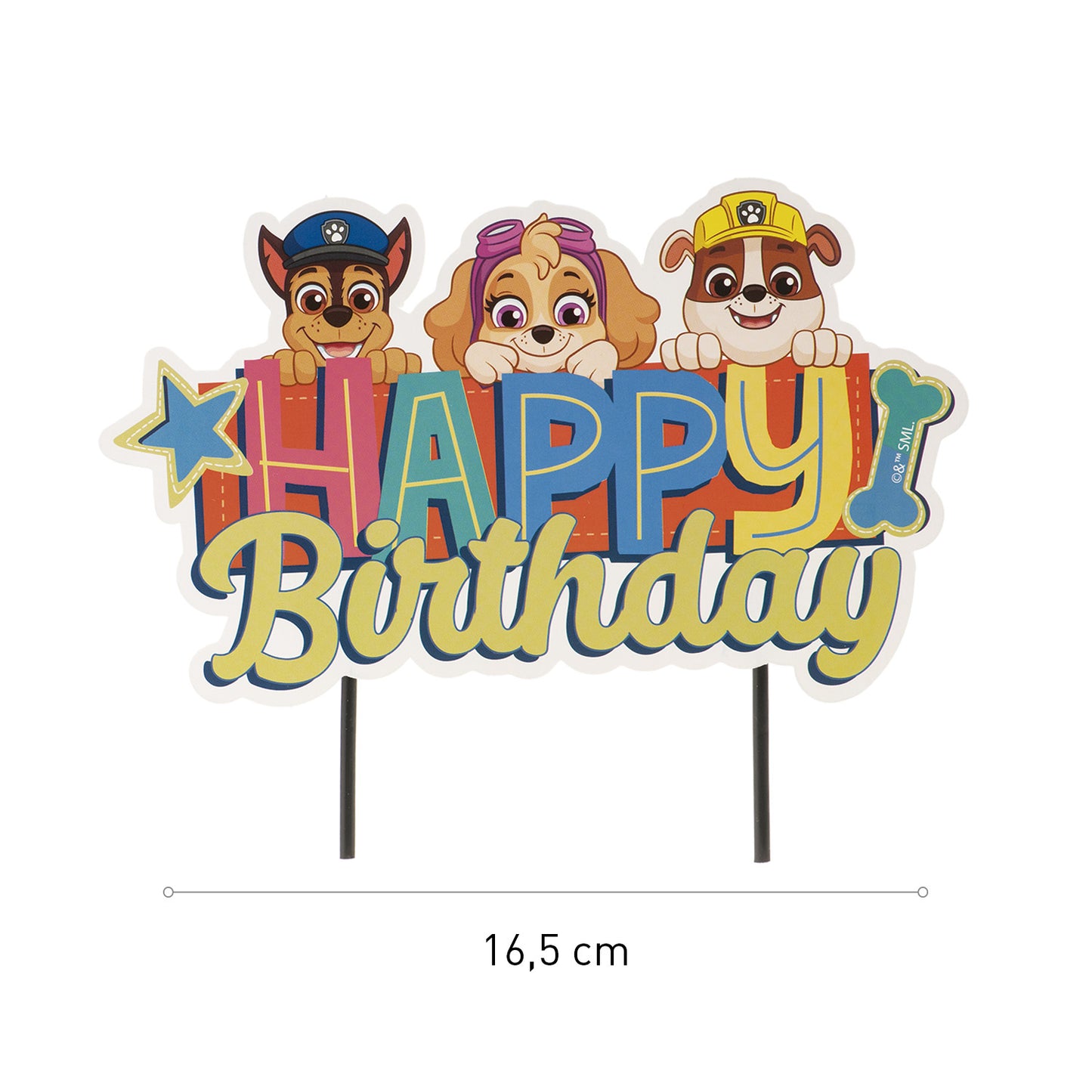 CAKE TOPPER PAPEL PAW PATROL 17.5X15CM
