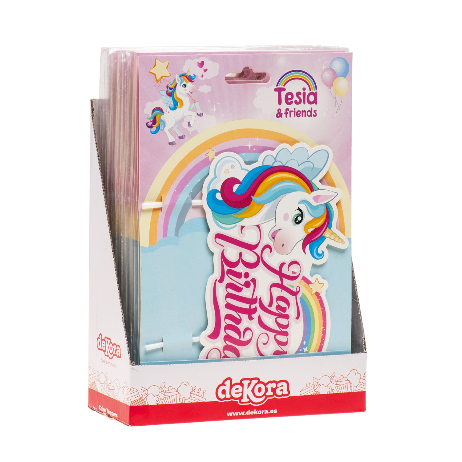 CAKE TOPPER PAPER UNICORN 17.5X15CM