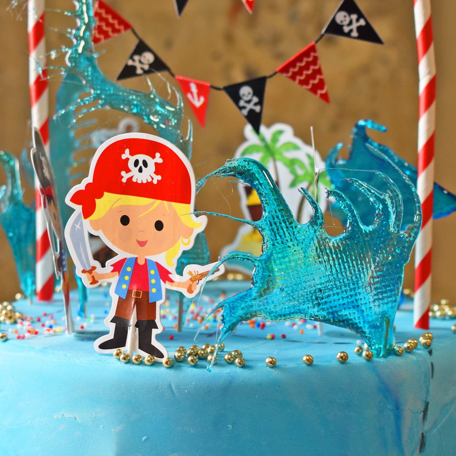 CAKE TOPPER PAPEL PIRATAS