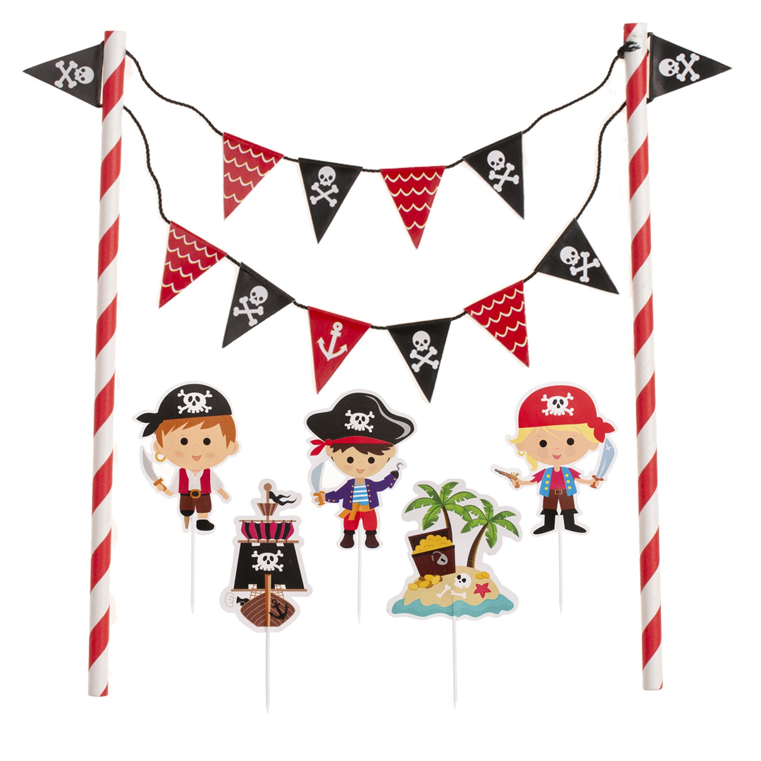 CAKE TOPPER PAPEL PIRATAS
