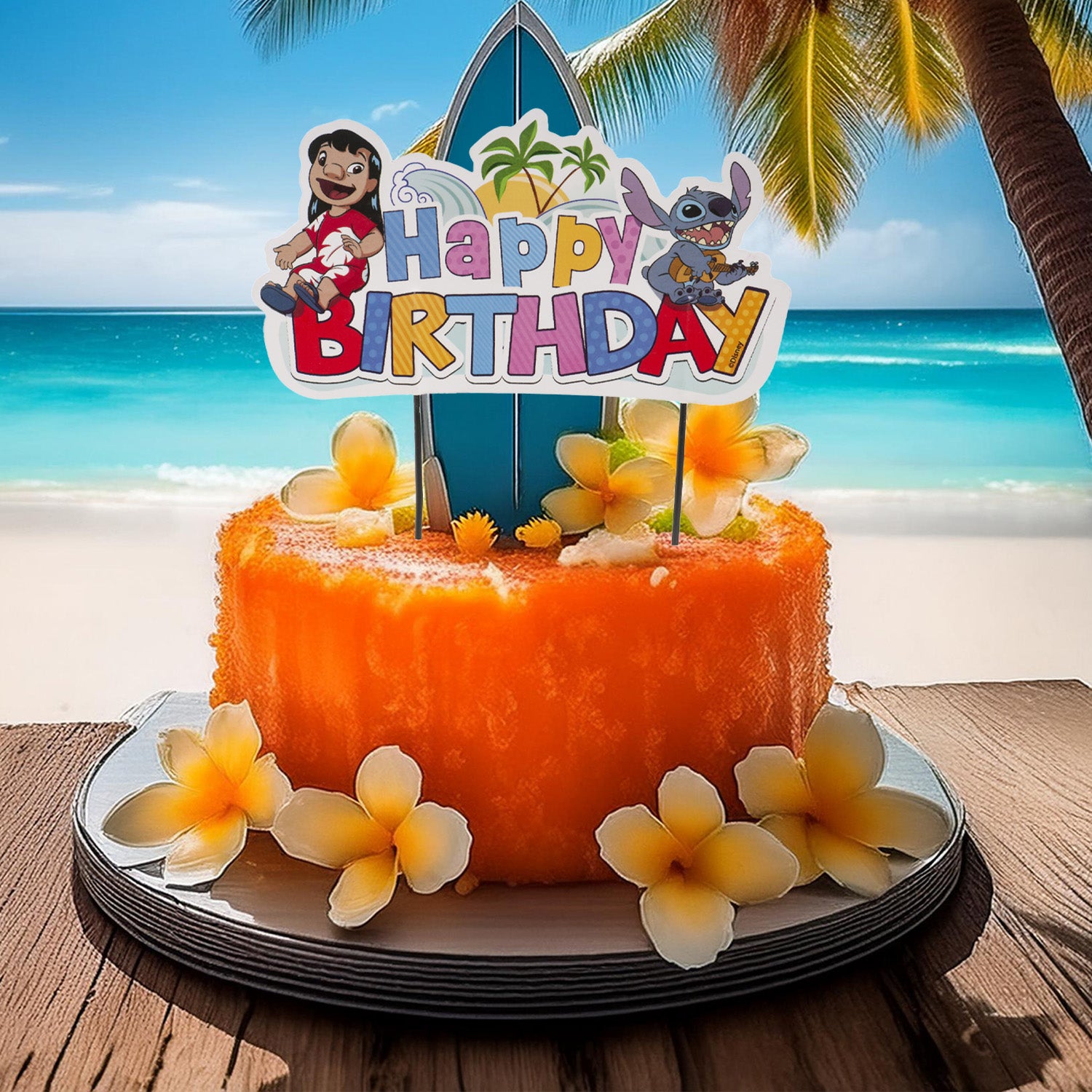 CAKE TOPPER PAPEL STITCH 17.5CM