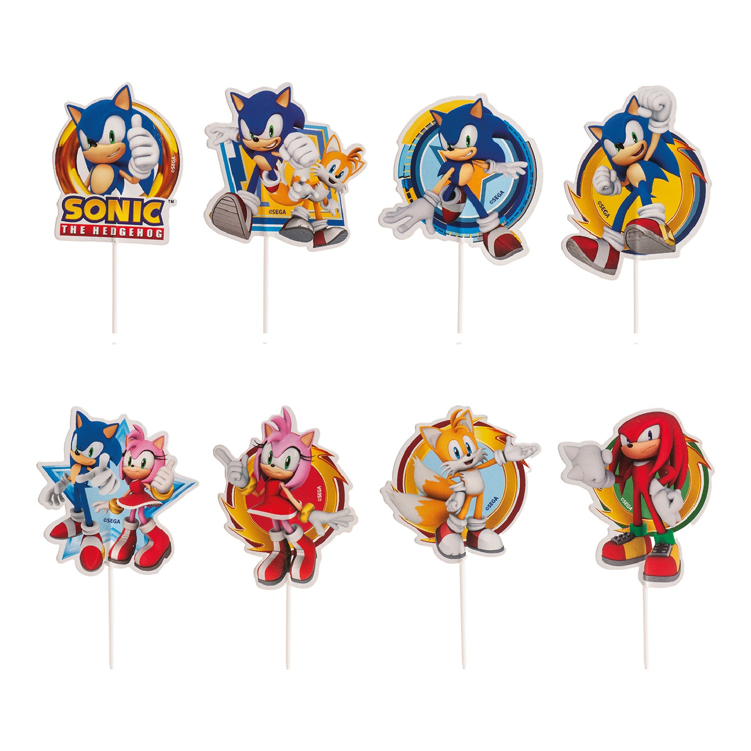 CAKE TOPPERS PAPEL SONIC 16 UNIDADES