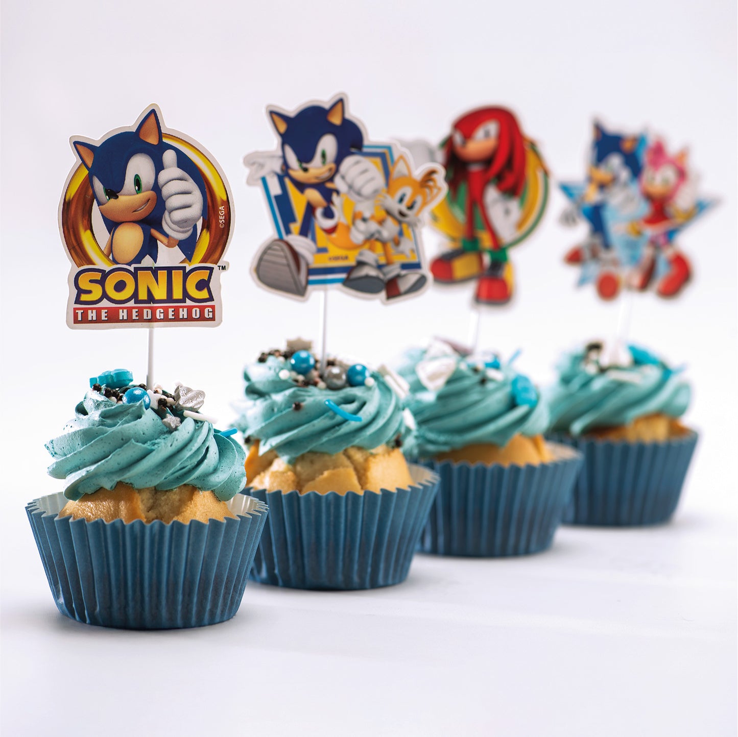 CAKE TOPPERS PAPEL SONIC 16 UNIDADES