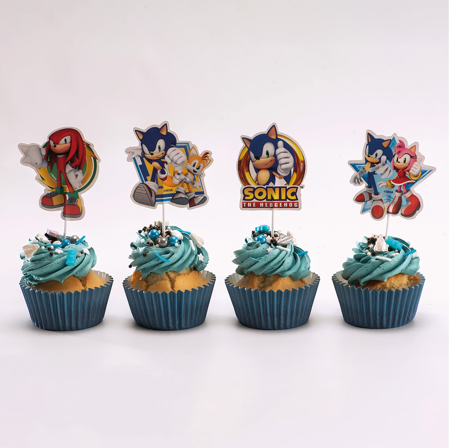 CAKE TOPPERS PAPEL SONIC 16 UNIDADES