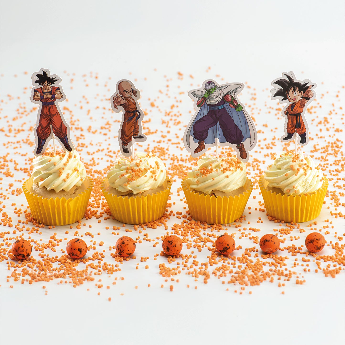 CAKE TOPPERS PAPEL DRAGON BALL 16 UNIDADES