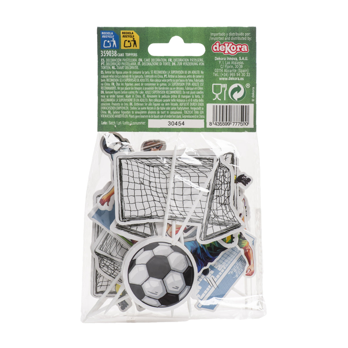 PAPER CAKE TOPPERS FOOTBALL 16 UNITS