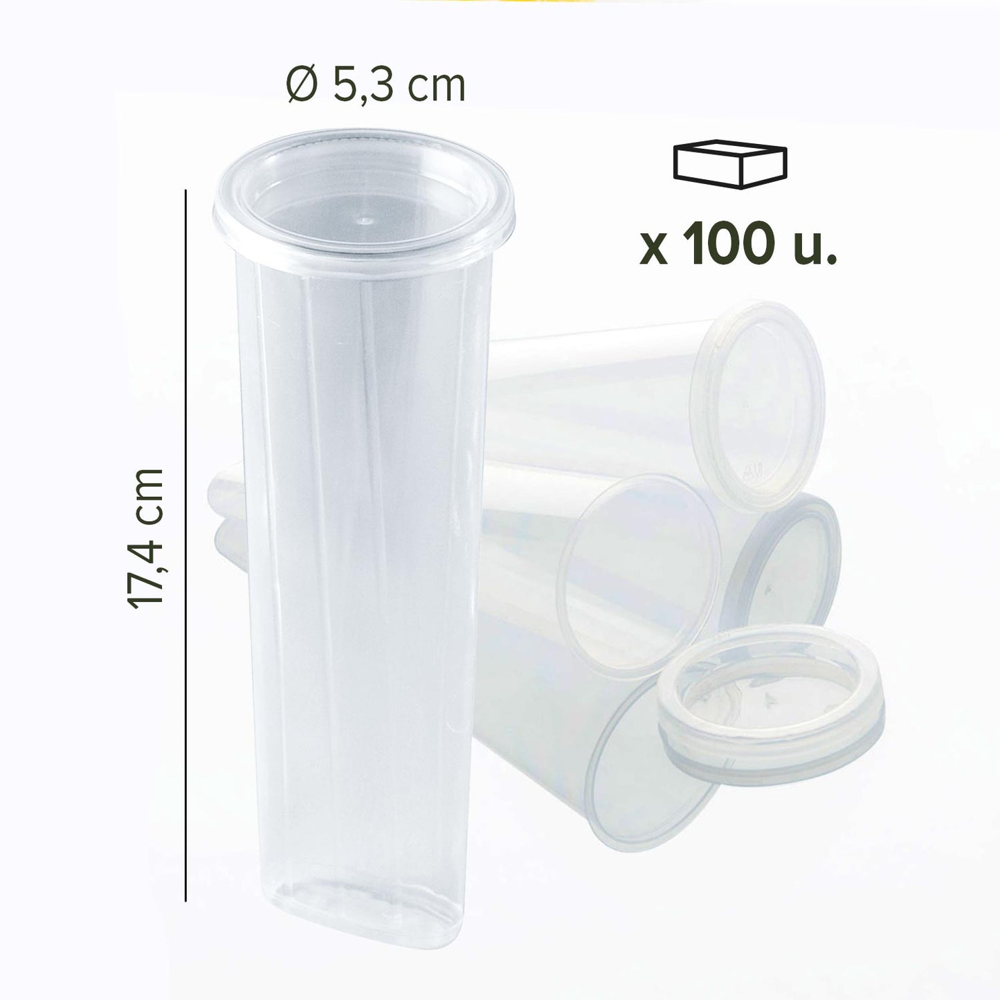 MOULE À GLACE Ø 53 H174 MM - 100 PCS.