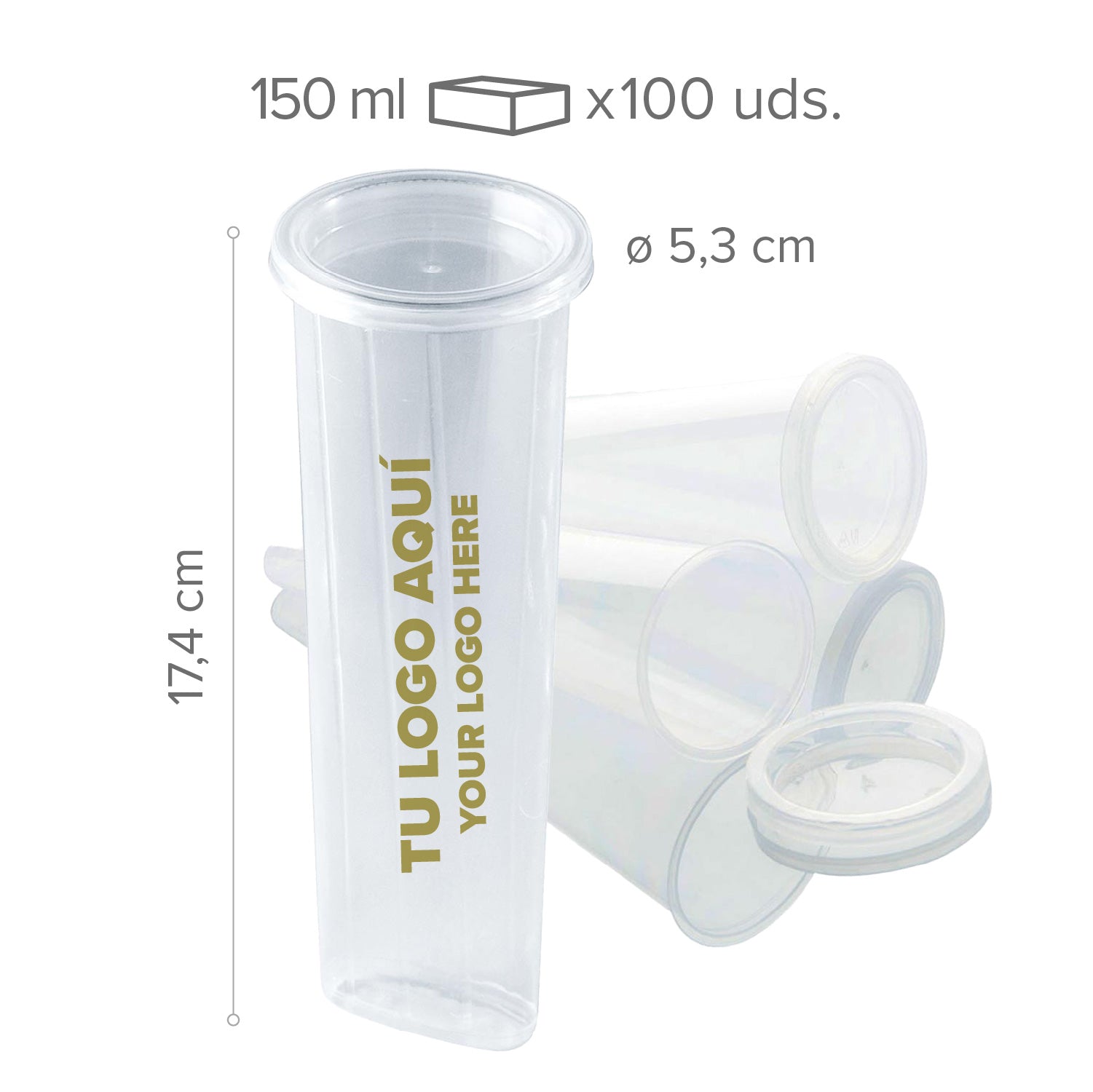 ICE CREAM TUBE MOLD Ø 53 H174 MM - CUSTOMIZED