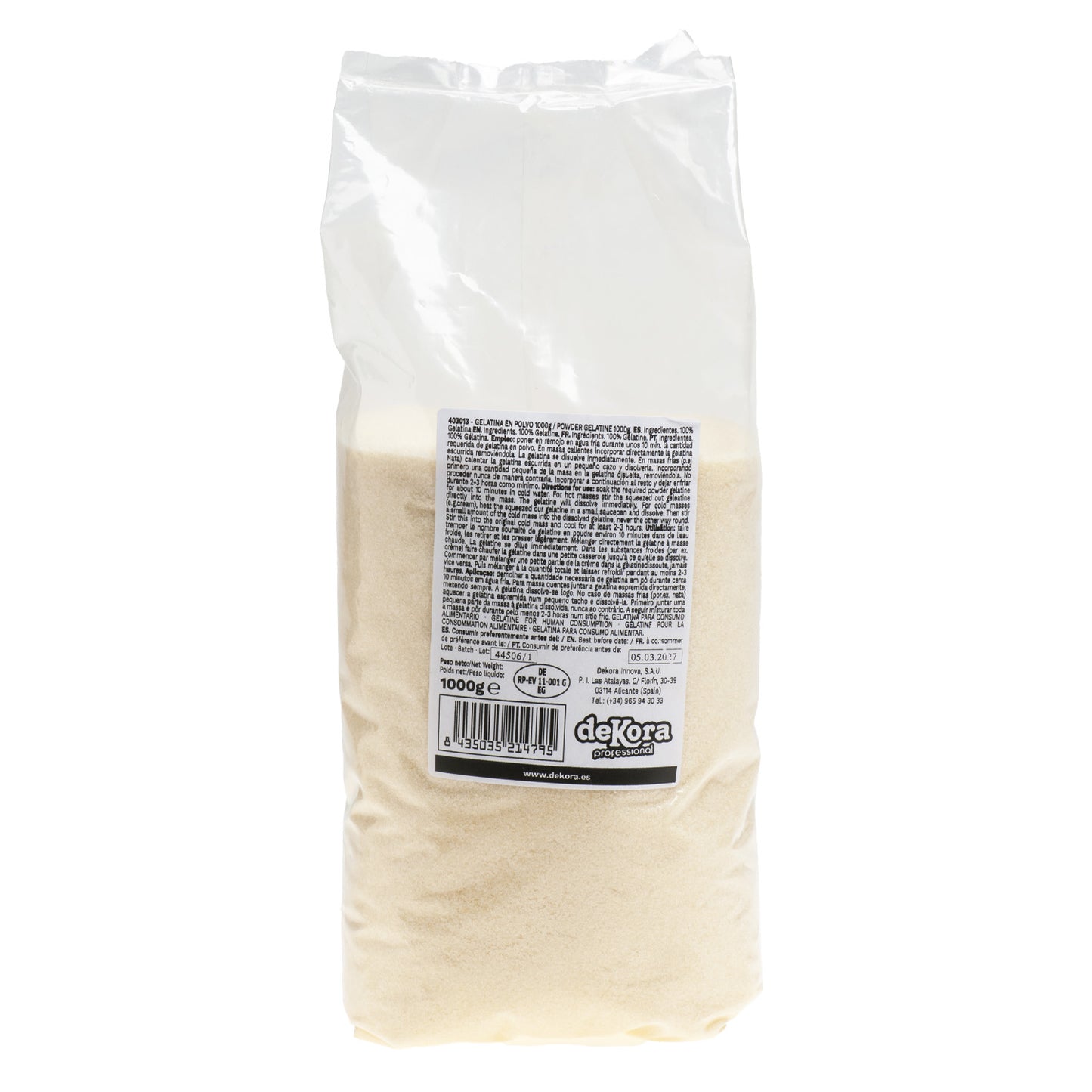 GELATINE EN POUDRE 1KG.