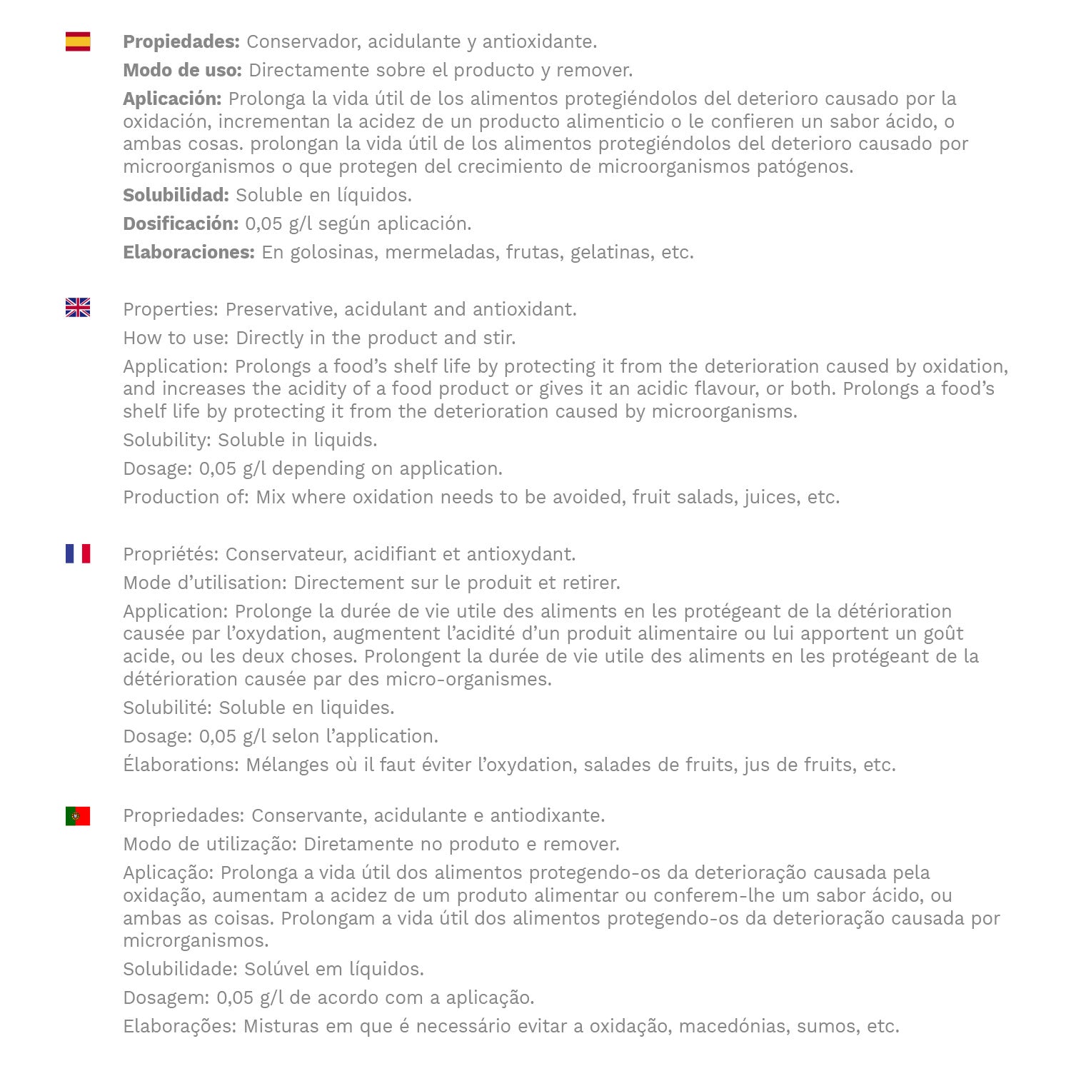 ACIDE ASCORBIQUE 400 GR