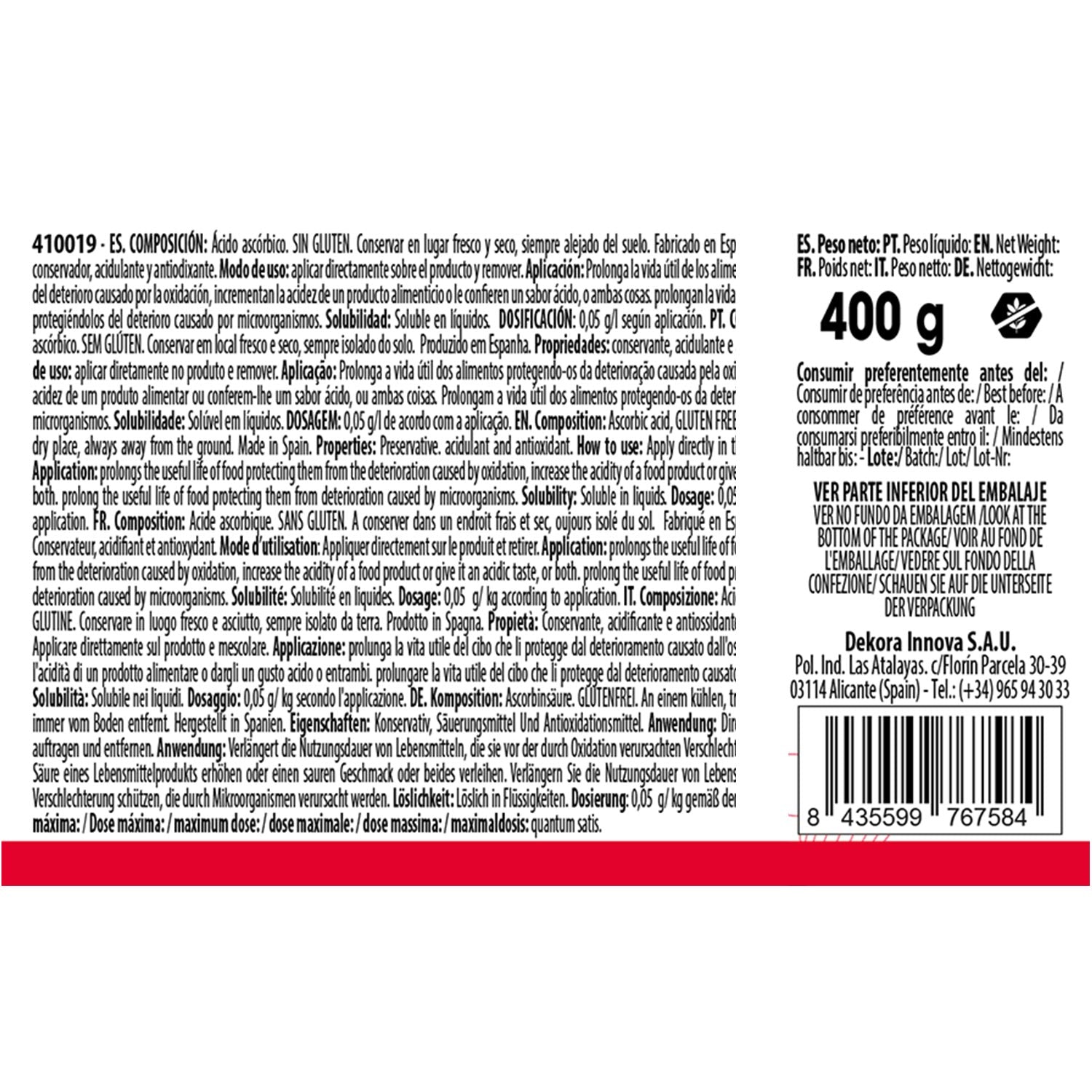 ASCORBIC ACID 400 GR