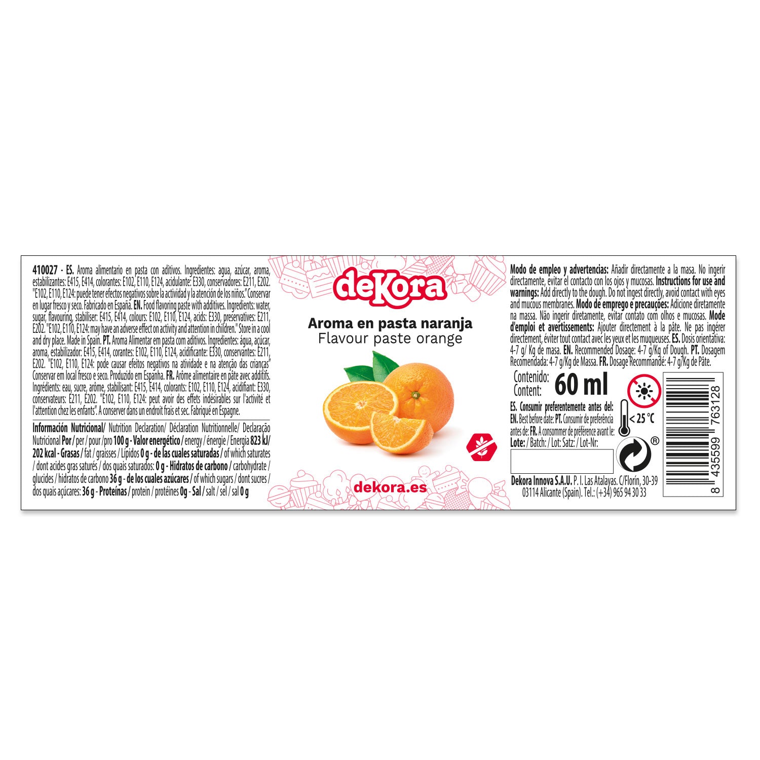 FLAVOUR PASTE ORANGE 60ML