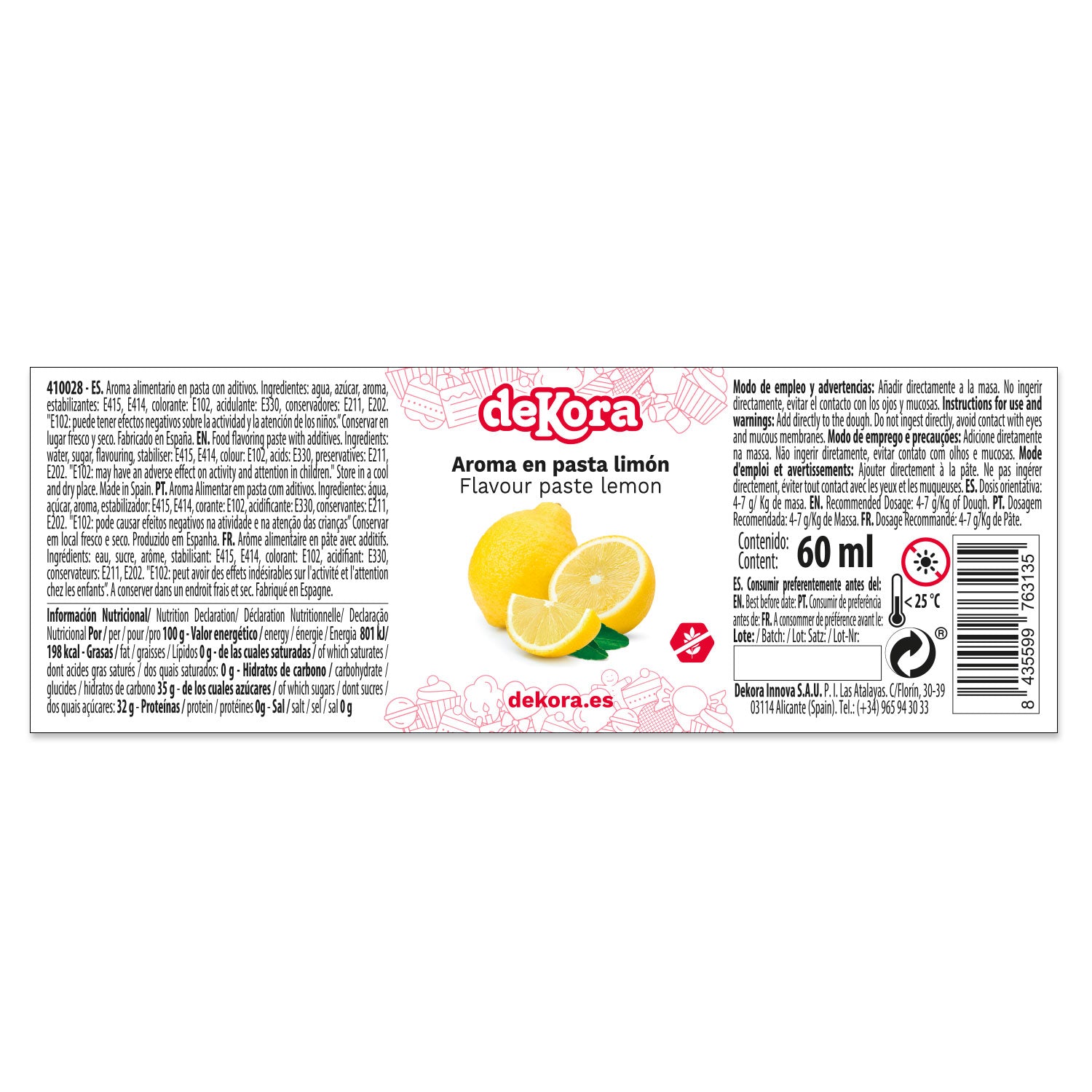 ARÔME EN PÂTE DE CITRON 60ML