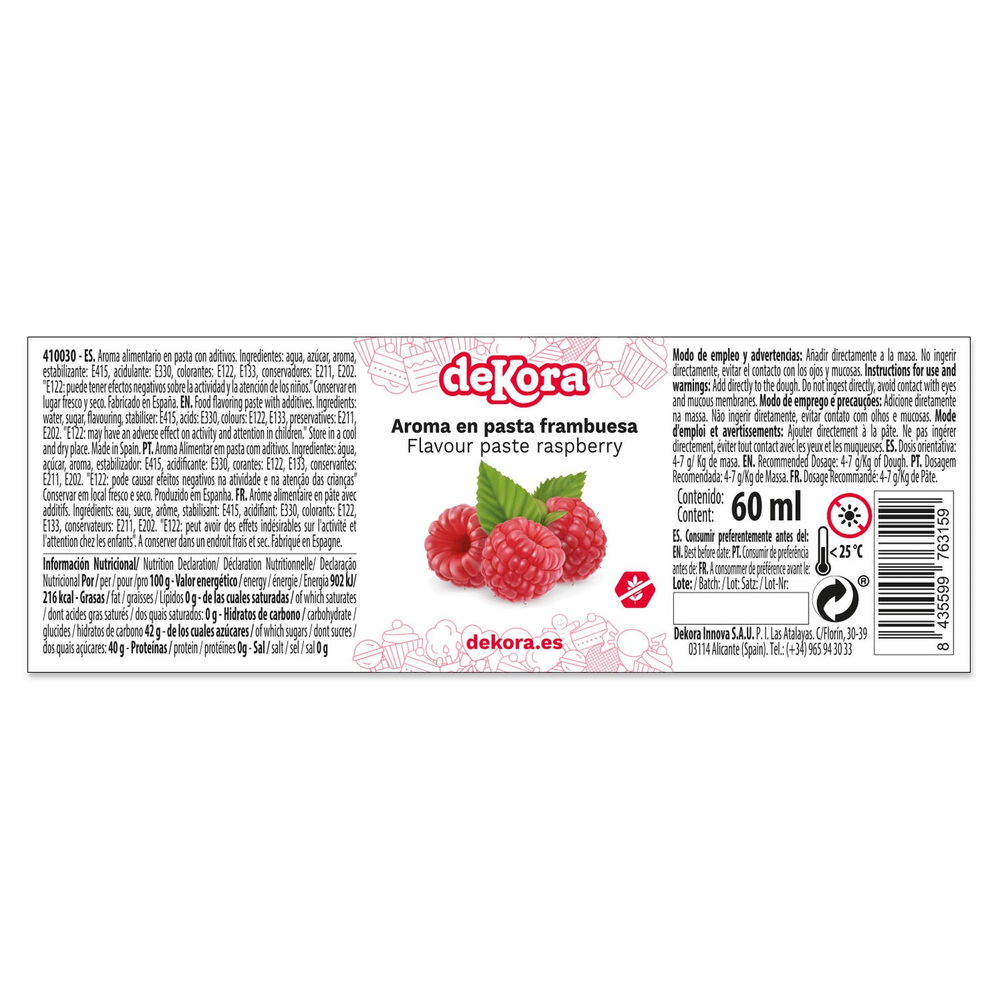 ARÔME EN PÂTE DE FRAMBOISE 60ML