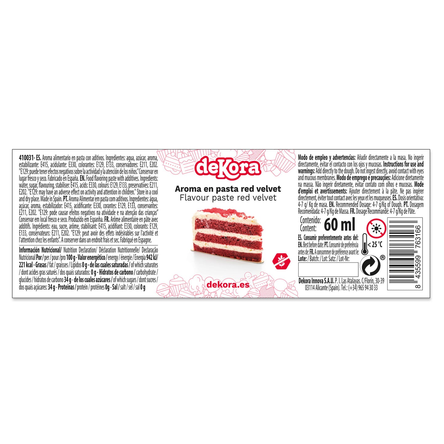 AROMA EM PASTA RED VELVET 60ML