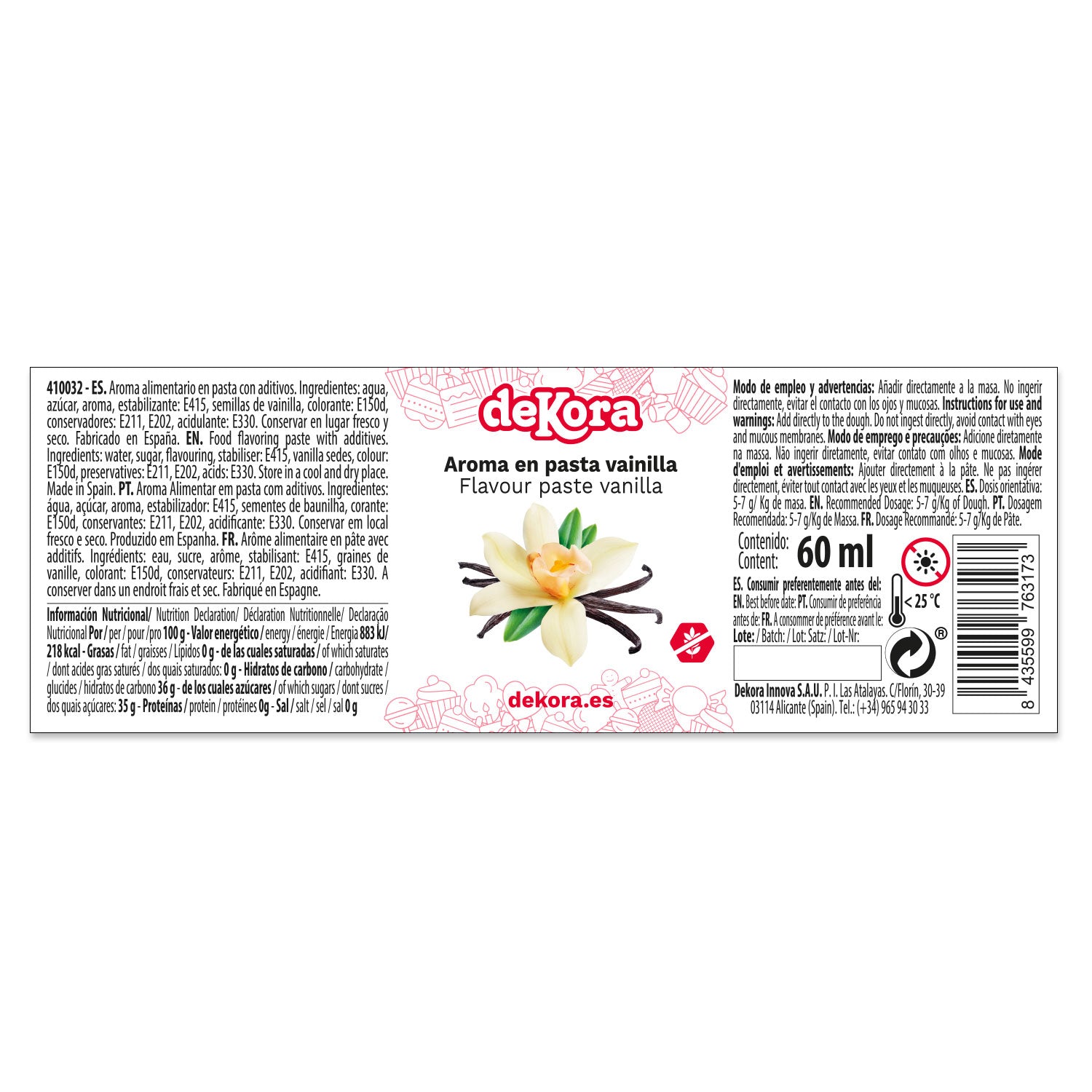 AROMA EN PASTA DE VAINILLA 60ML