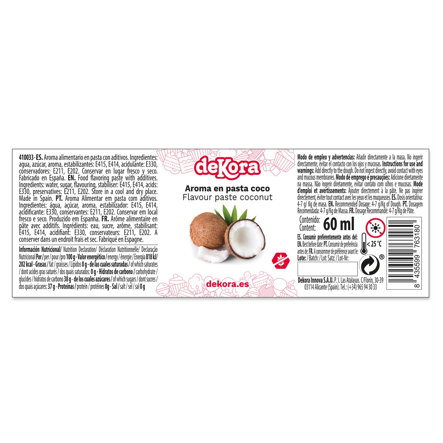 AROMA EN PASTA DE COCO 60ML