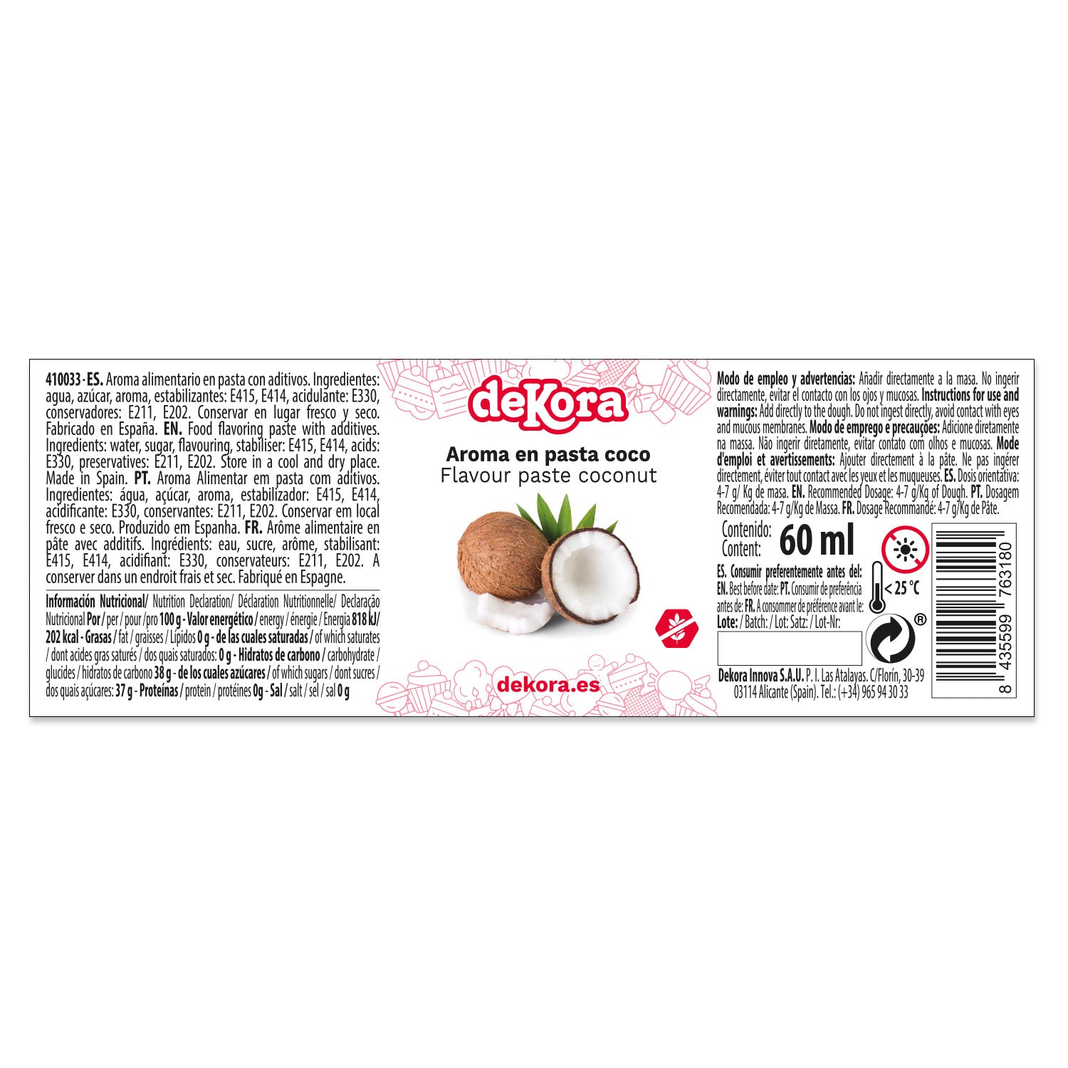 ARÔME EN PÂTE DE NOIX DE COCO 60ML