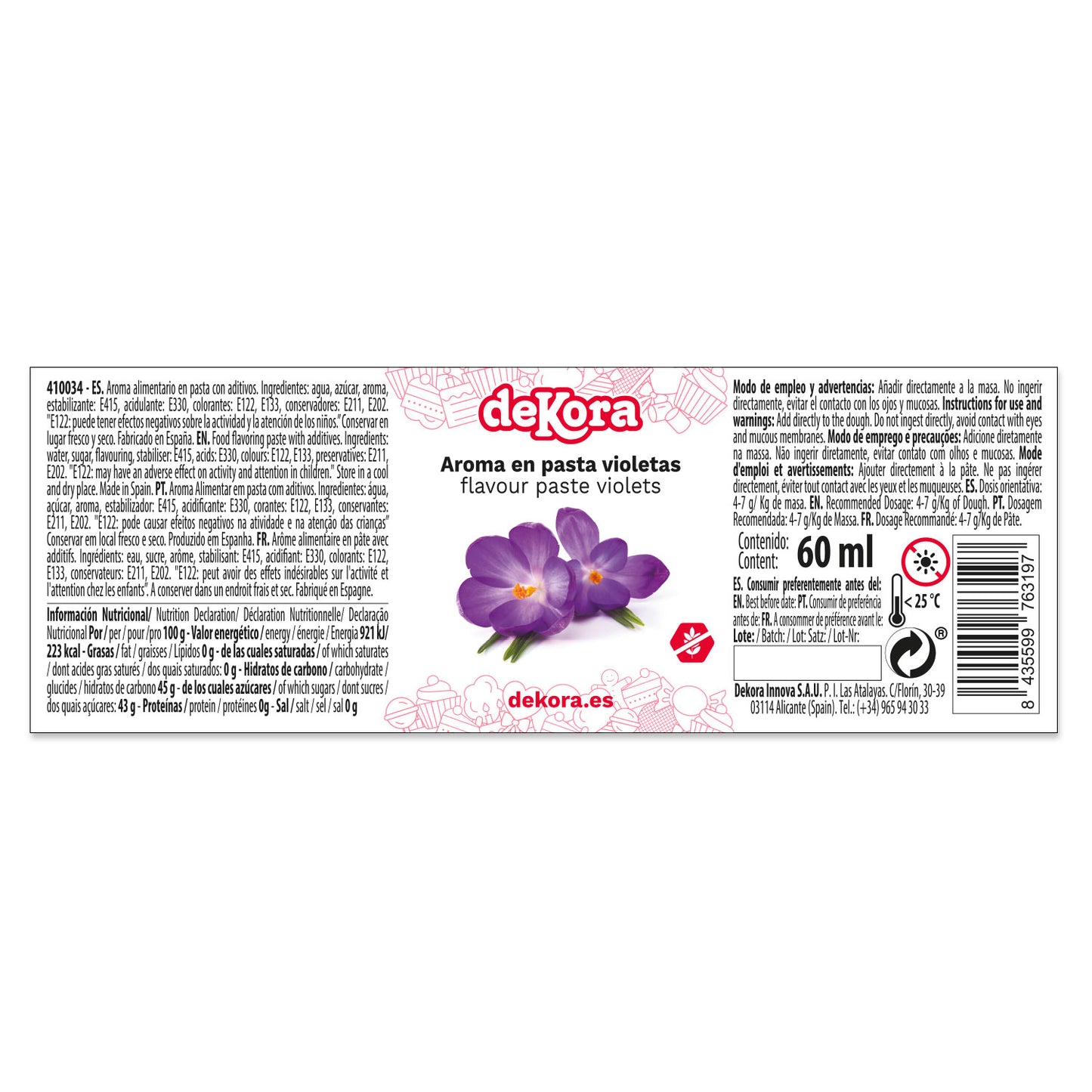 FLAVOUR PASTE VIOLETS 60ML