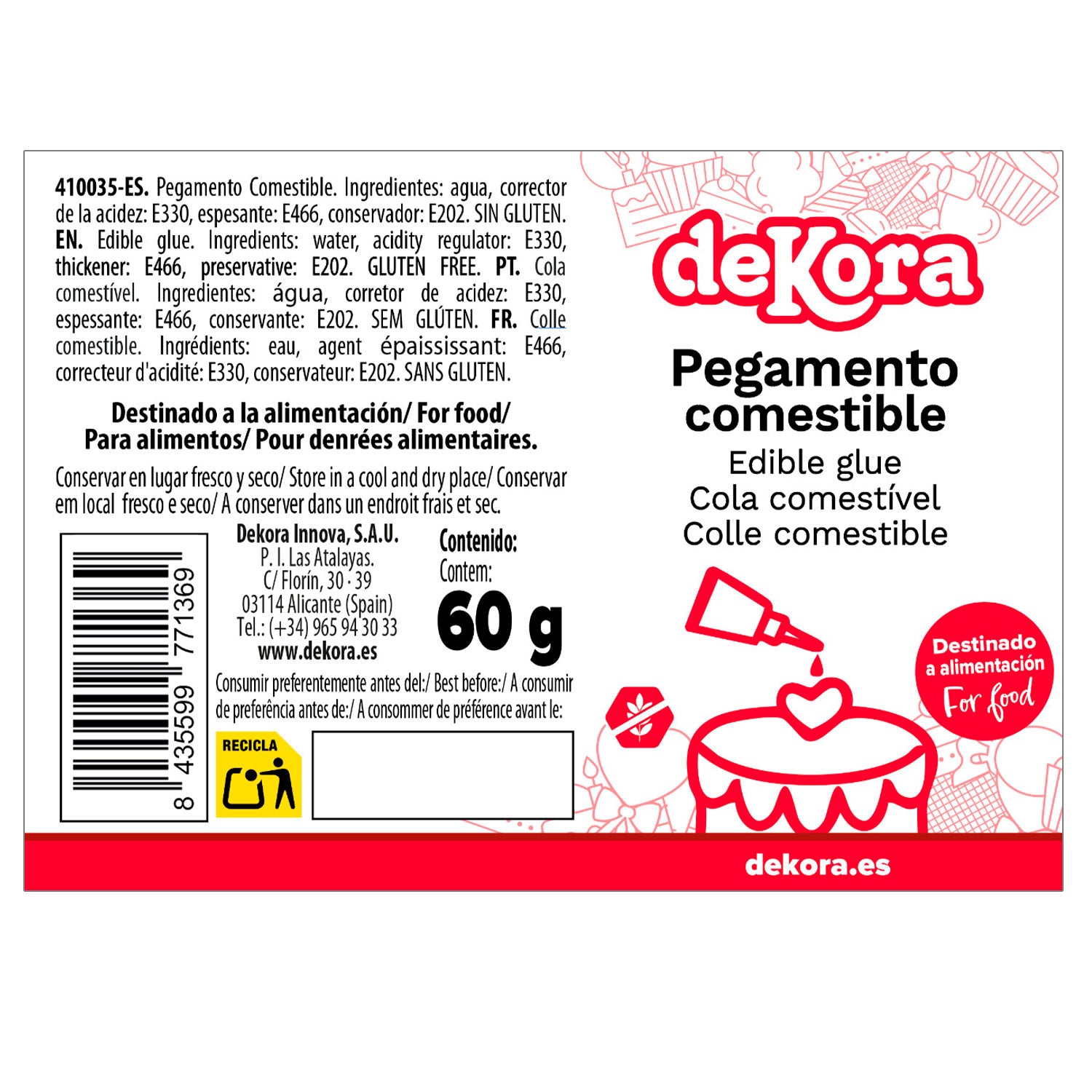 BOÎTE X 9 U COLLE COMESTIBLE 60 g