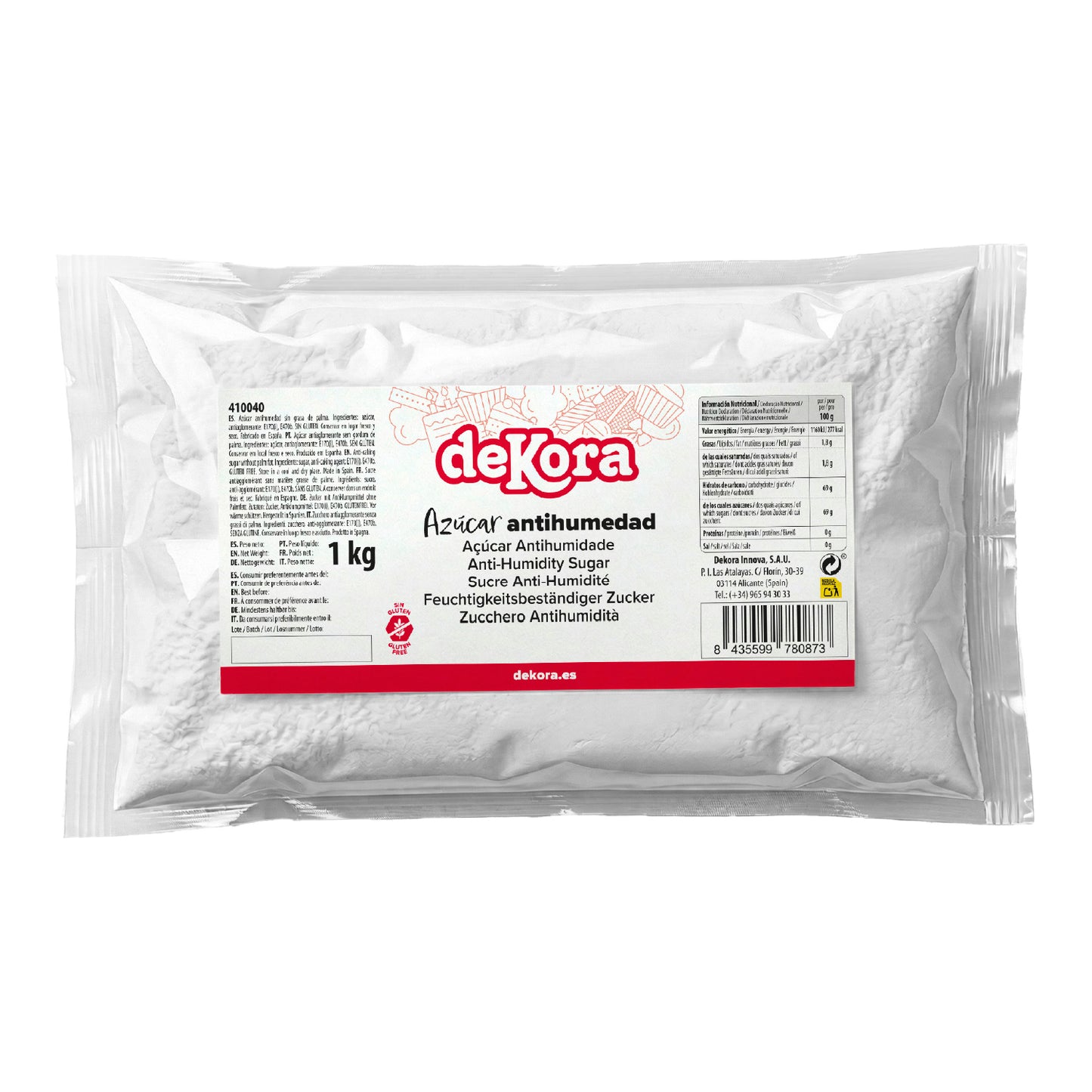 SUCRE ANTI-AGGLOMÉRANT 1 KG
