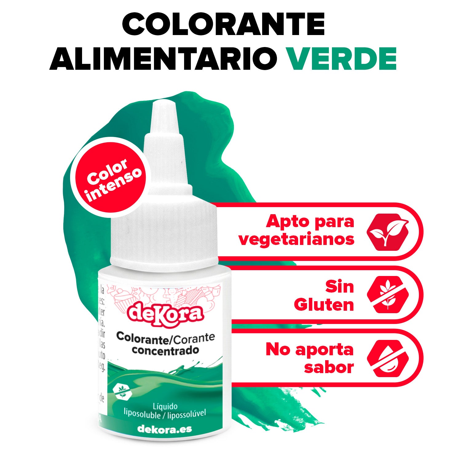 COLORANTE CONCENTRADO VERDE LIQ. LIPOSILUBLE 30ML