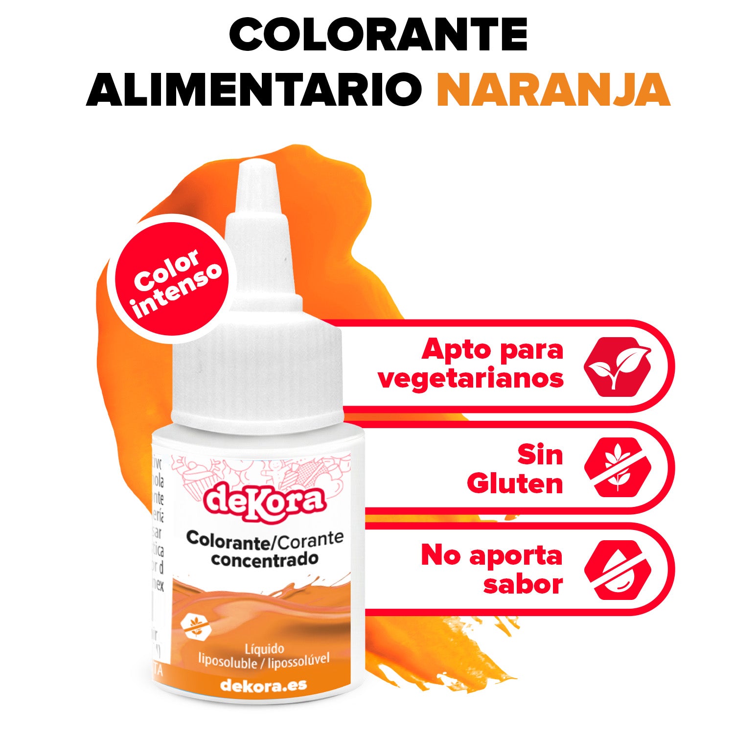 COLORANTE CONCENTRATO ARANCIO LIQUIDO LIPOSOLUBILE 30ML