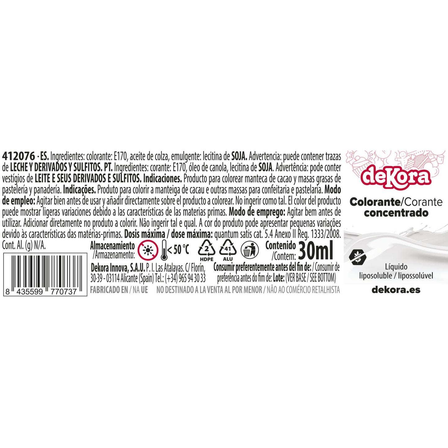 COLORANT CONCENTRÉ LIQUIDE