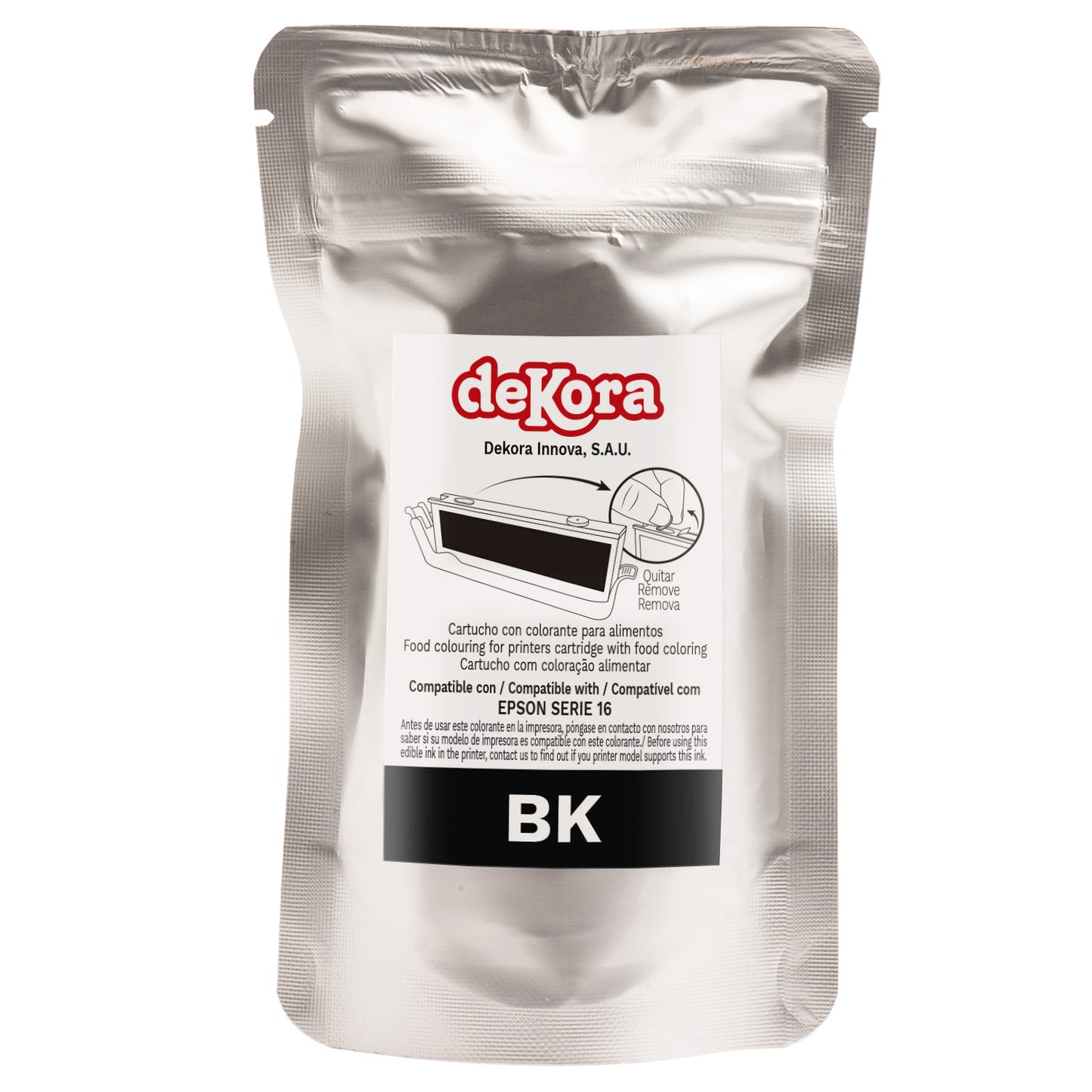 CARTOUCHE D'ENCRE COMESTIBLE NOIR POUR EPSON SERIE 16