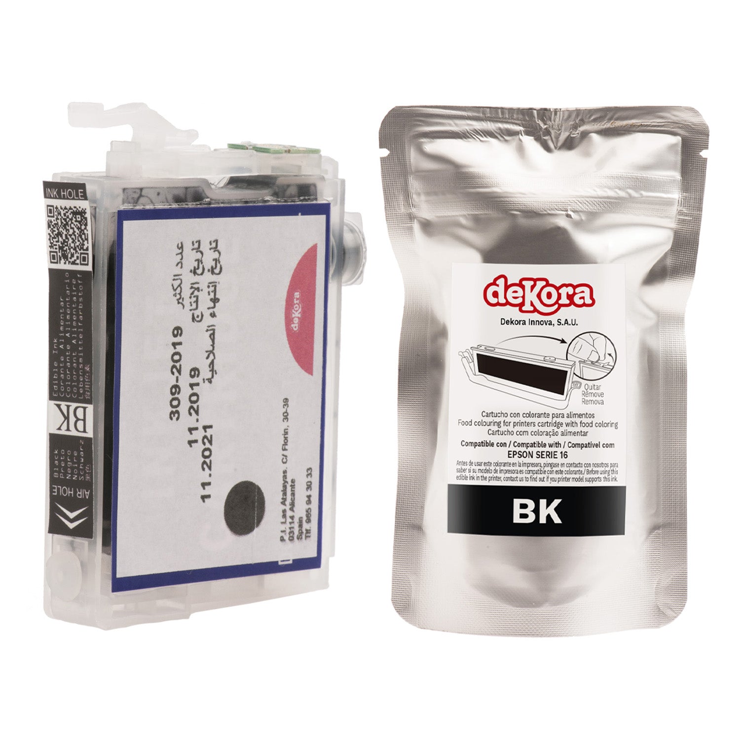 CARTUCHO DE TINTA COMESTÍVEL PRETO EPSON SERIE 16