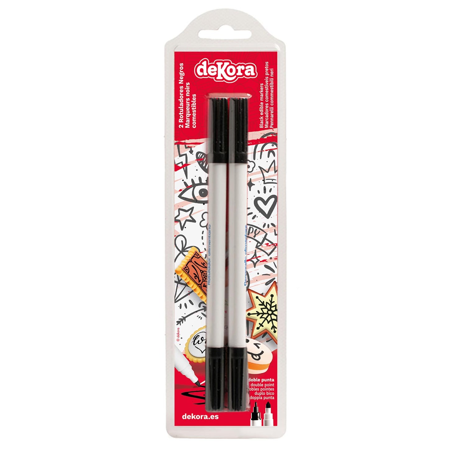 DISPLAY 12 BLISTER 2 ROTULADORES NEGRO DOBLE PUNTA