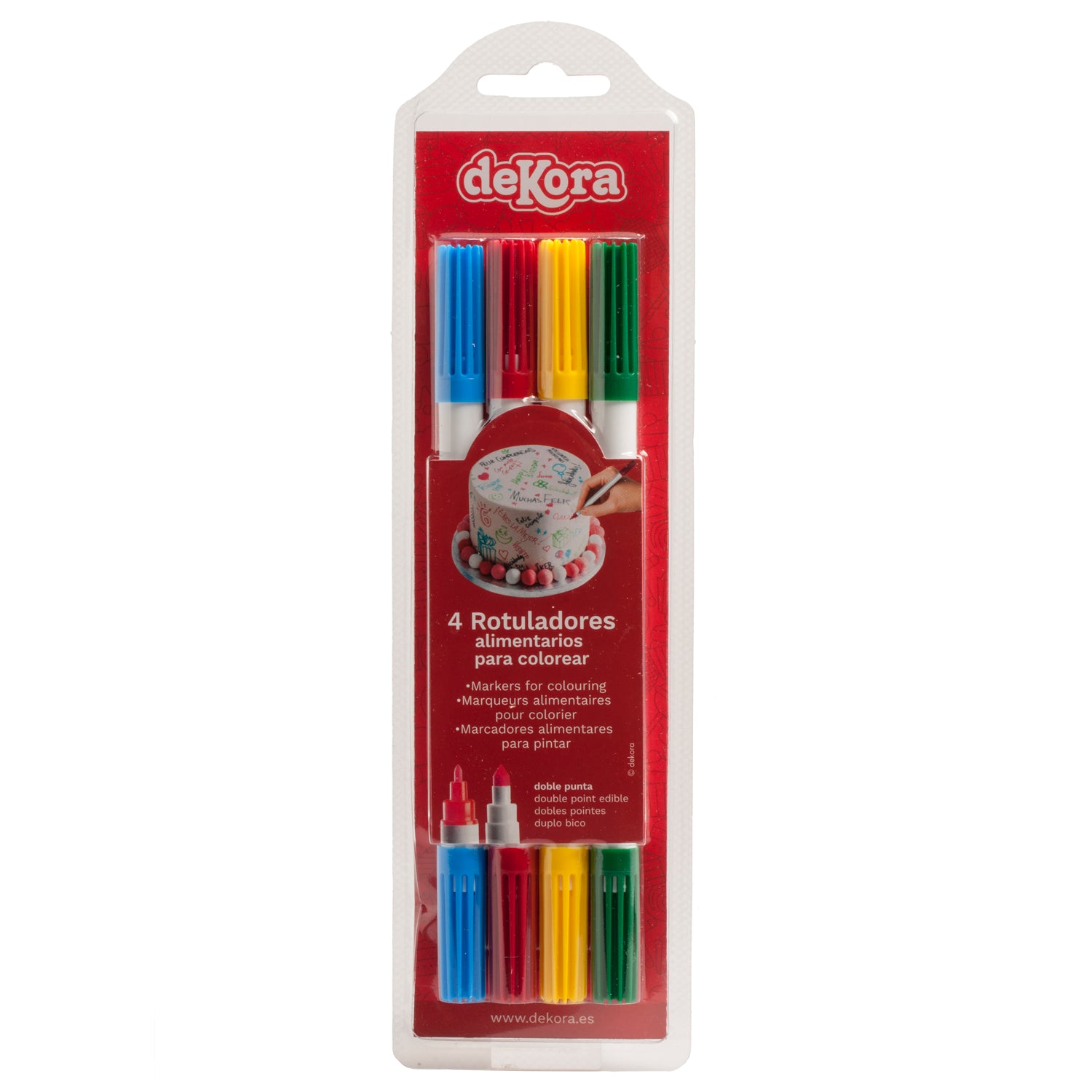 FEUTRE ALIMENTAIRE DOUBLE POINTE PACK 4 COULEURS