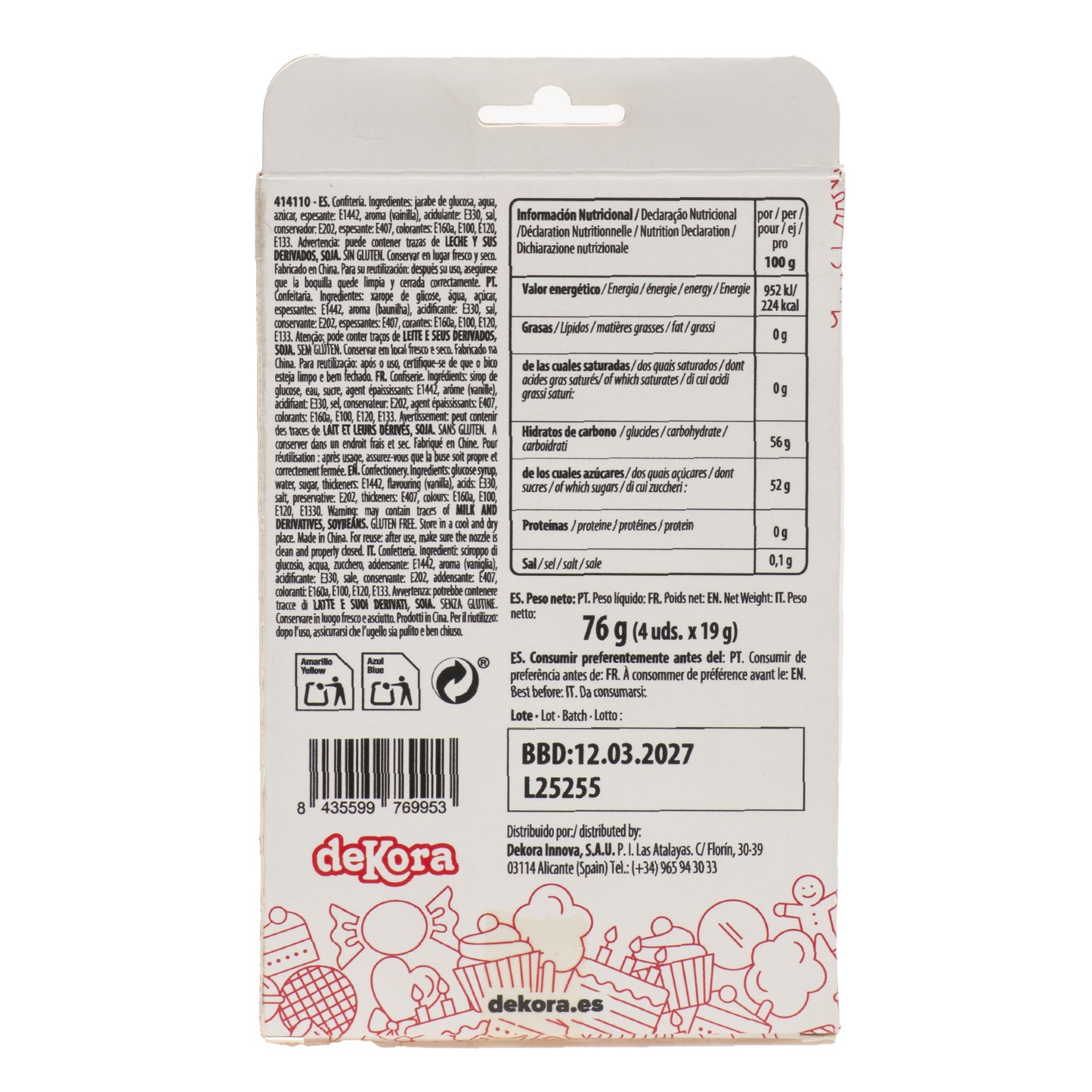 SET 4 COULEURS GEL GLACÉ (4X19G)