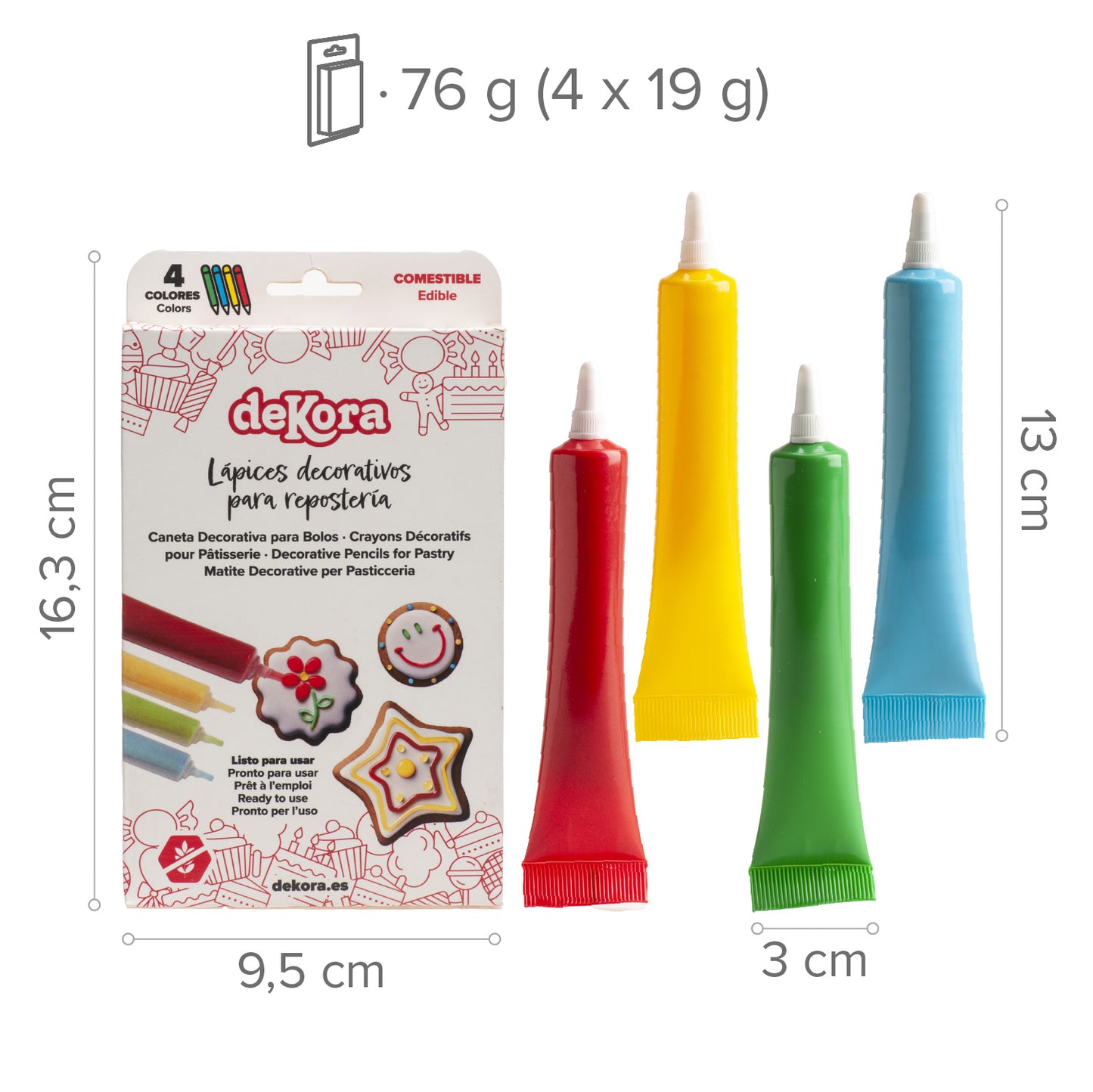 SET 4 COULEURS GEL GLACÉ (4X19G)