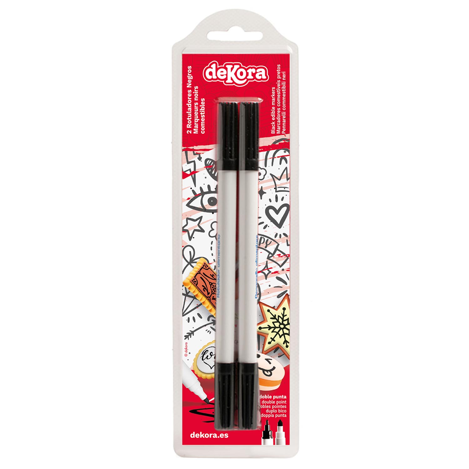 MARKING PEN DOUBLE TIP BLACK COLOUR 2U