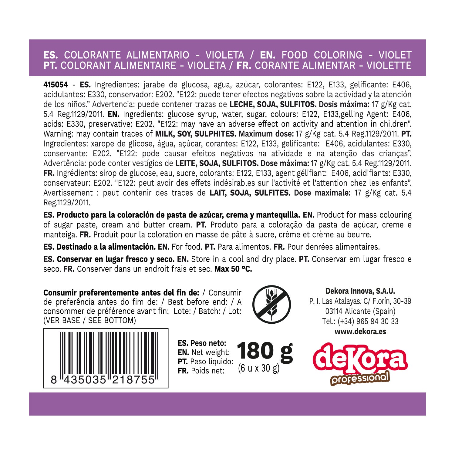 GEL COLOR VIOLET 30GR
