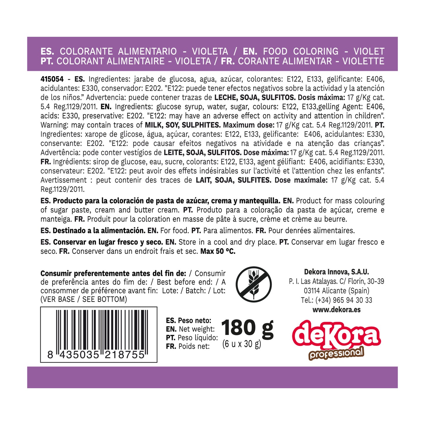 GEL COLOR VIOLET 30GR