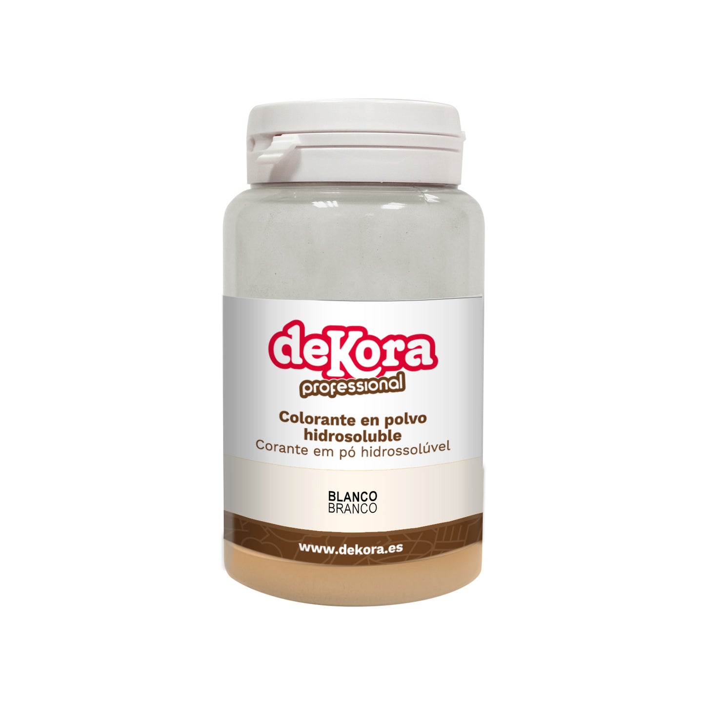 COLORANTE HIDROSOLUBLE EN POLVO BLANCO 25G