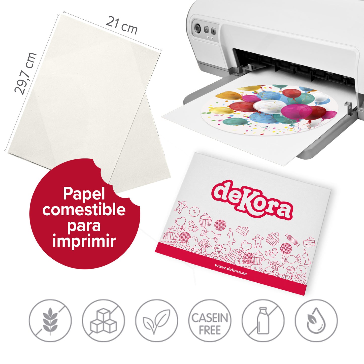 A4 EDIBLE SHEETS READY TO PRINT 21X29,7CM  ZERO